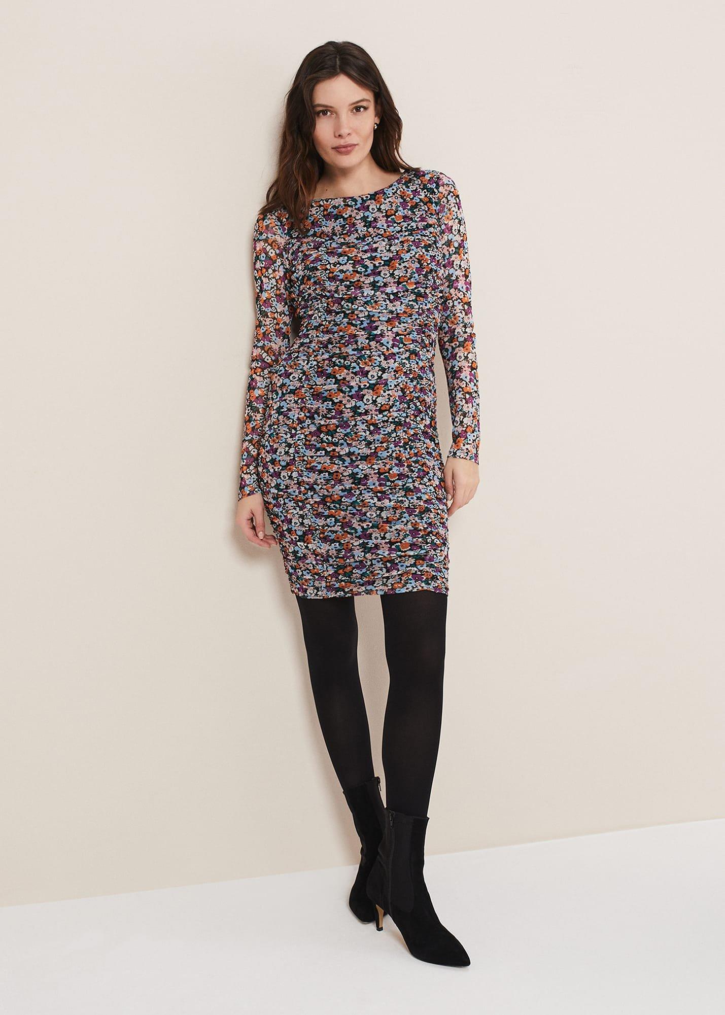 Serena Jersey Floral Midi Dress