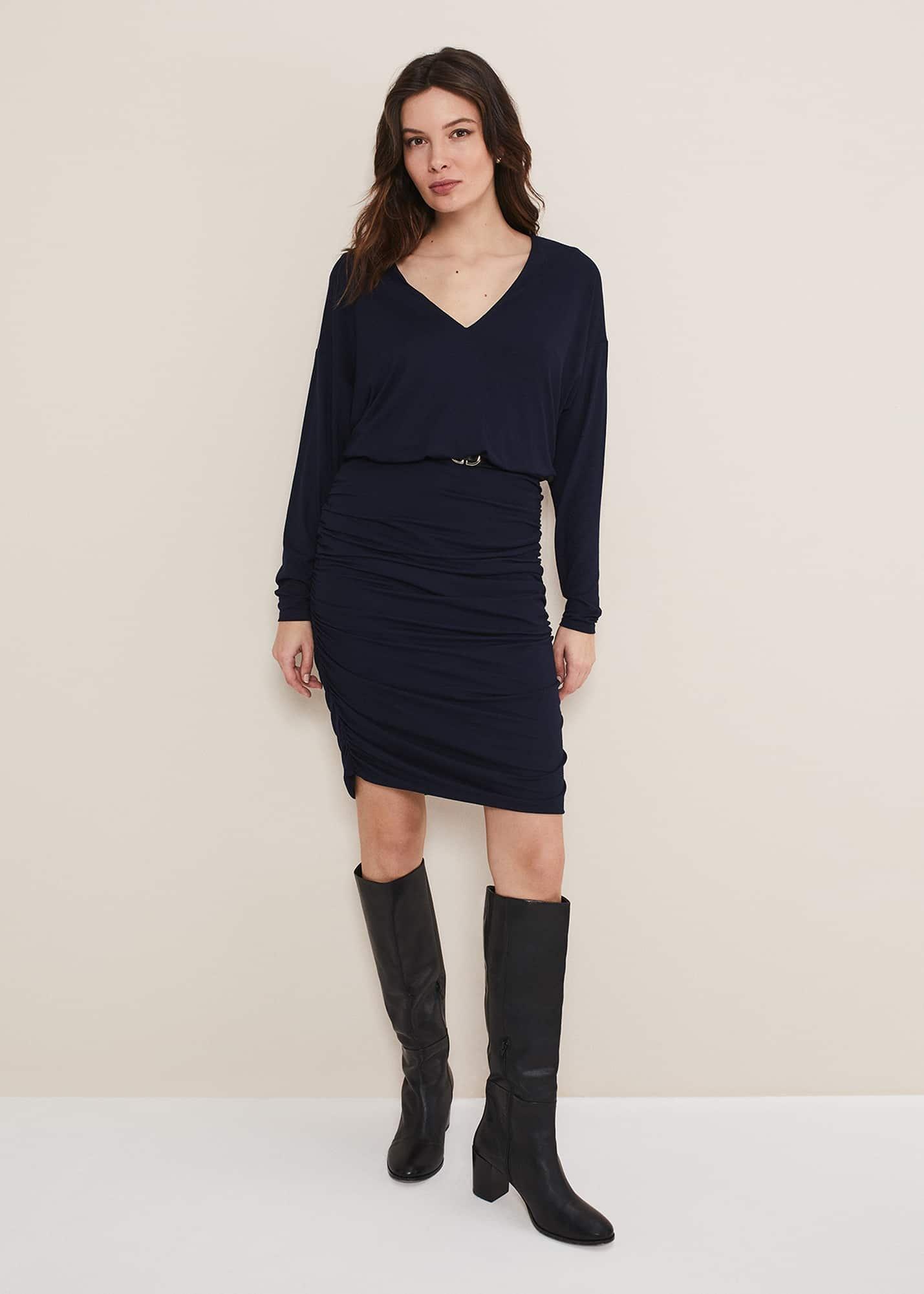 Jules Jersey Belted Batwing Dress