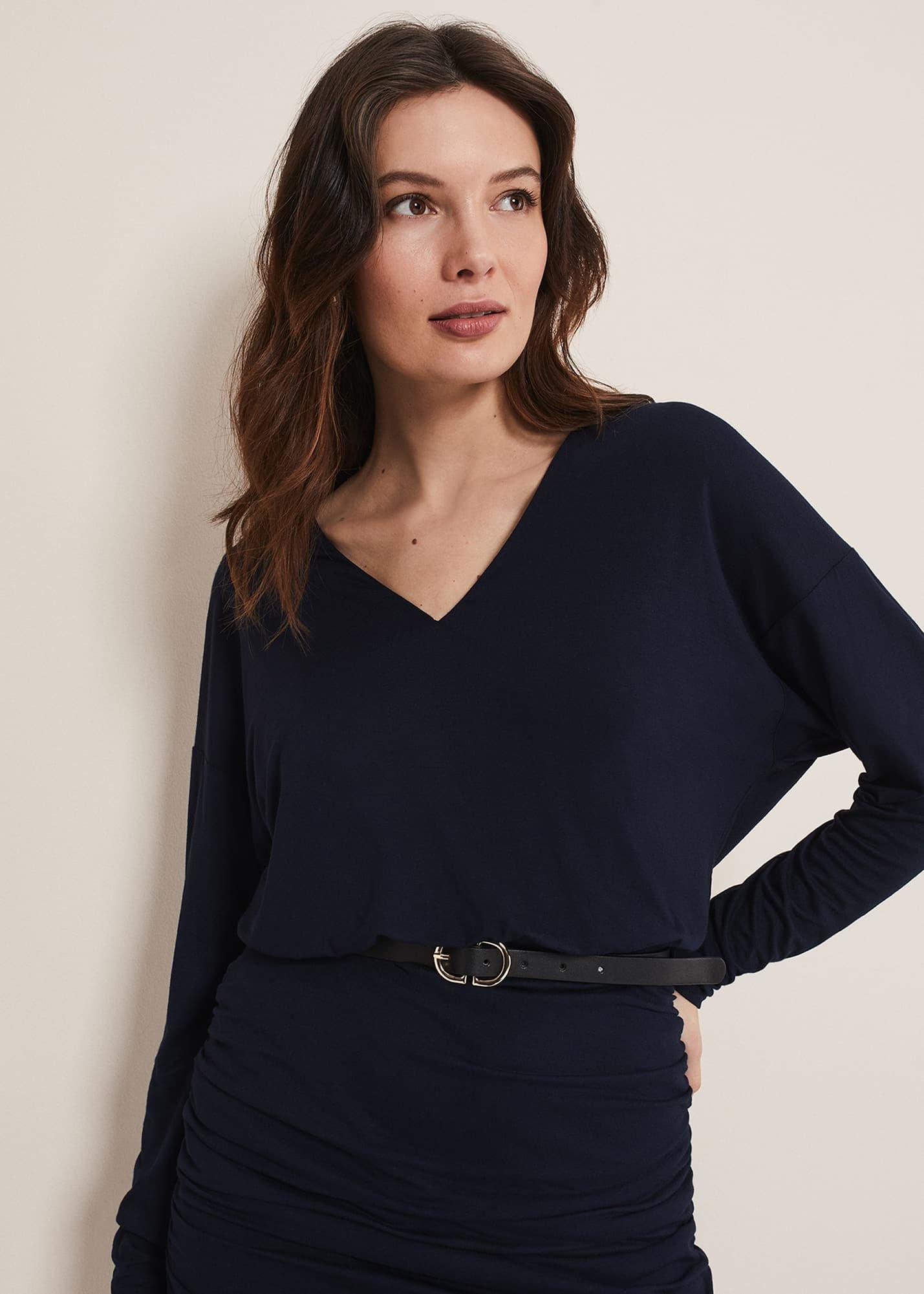 Jules Jersey Belted Batwing Dress
