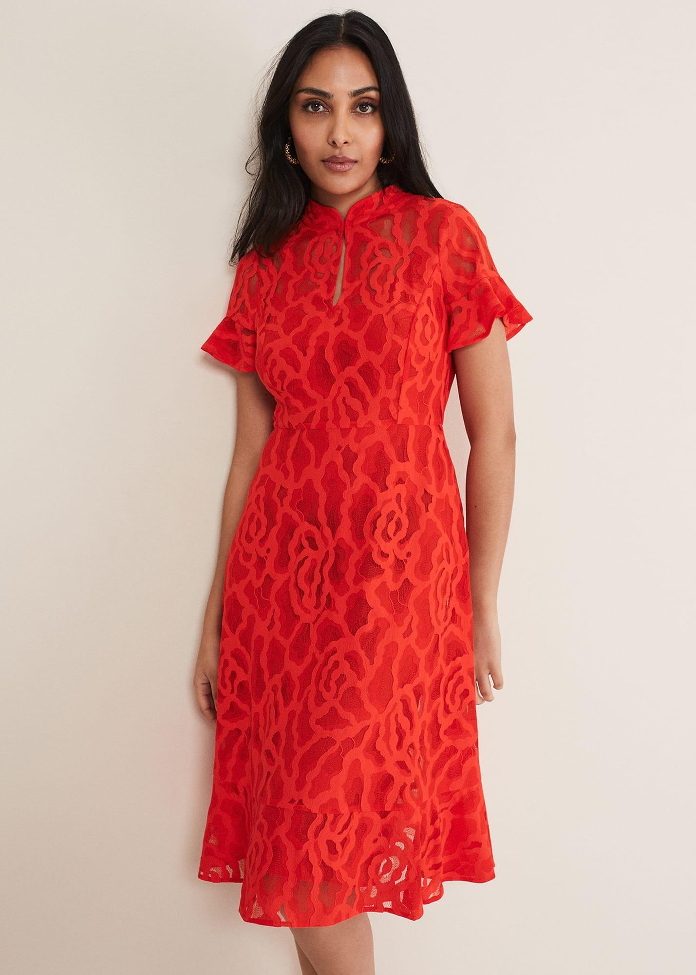 Petite Lulu Lace Midi Dress