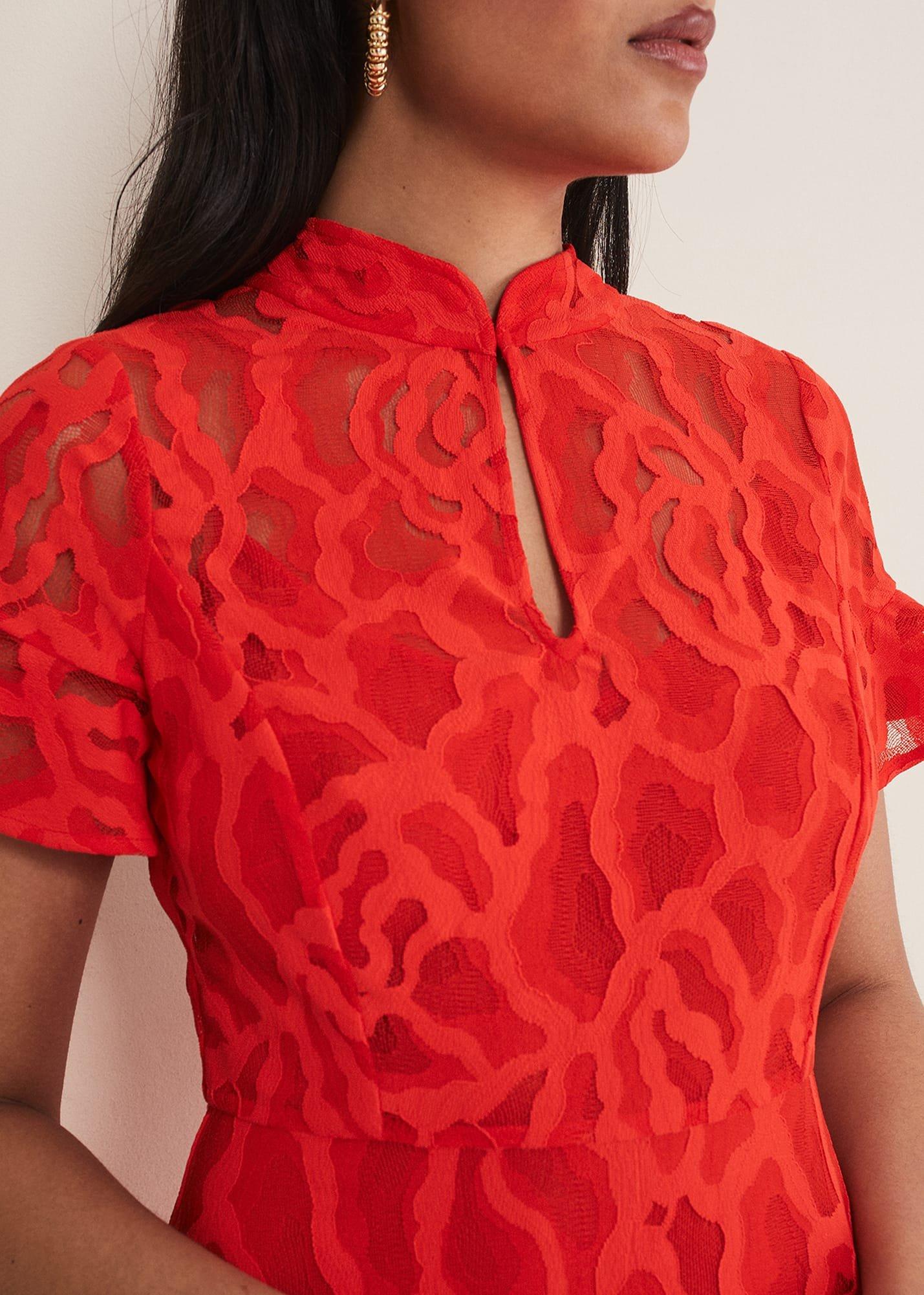 Petite Lulu Lace Midi Dress