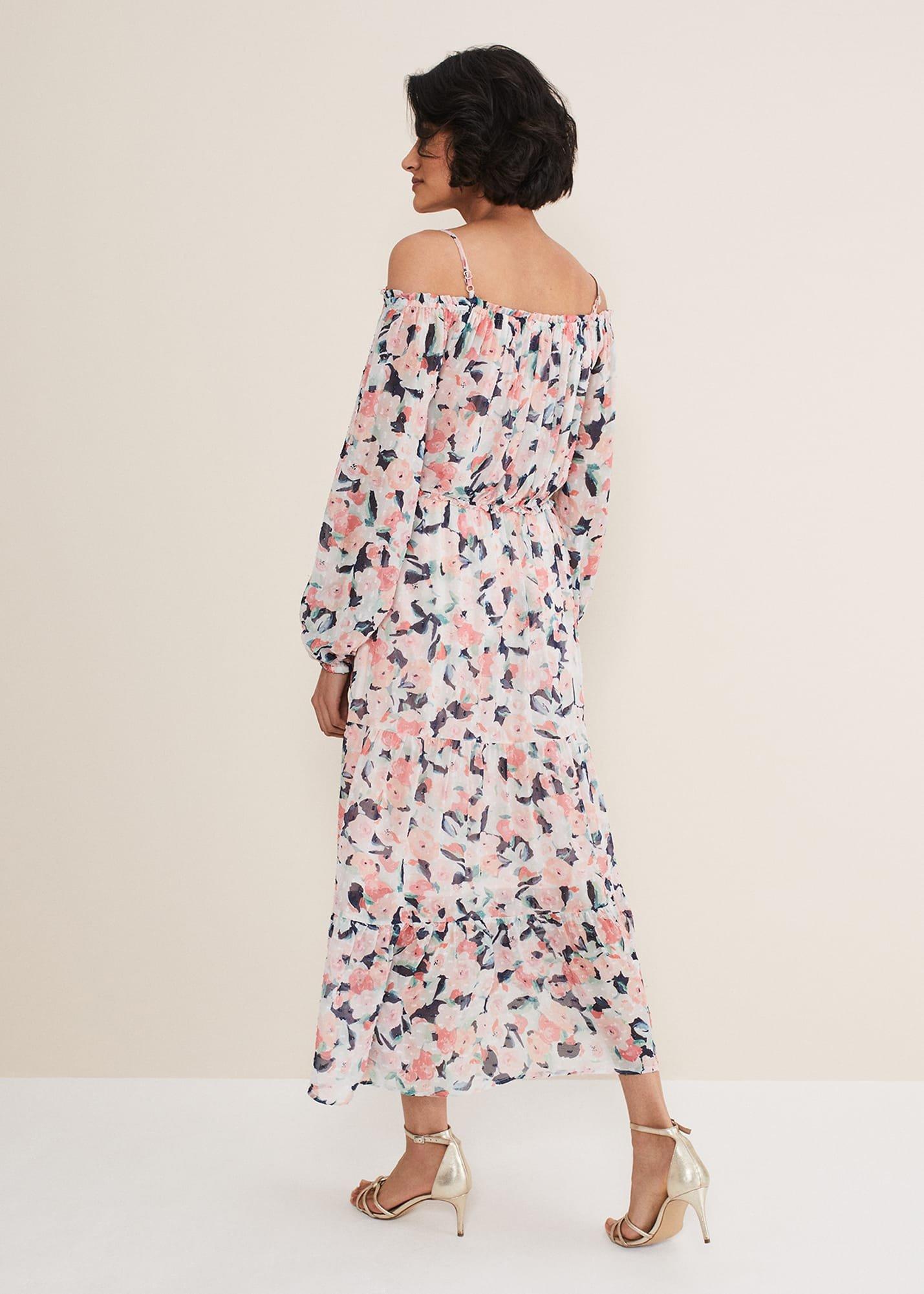Vicky Off Shoulder Printed Dress