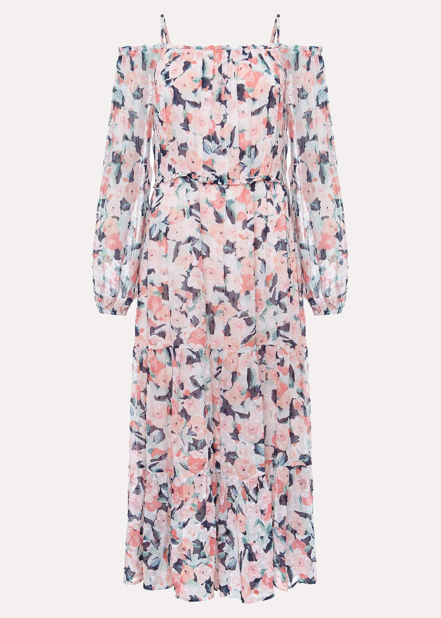 Vicky Off Shoulder Printed Dress