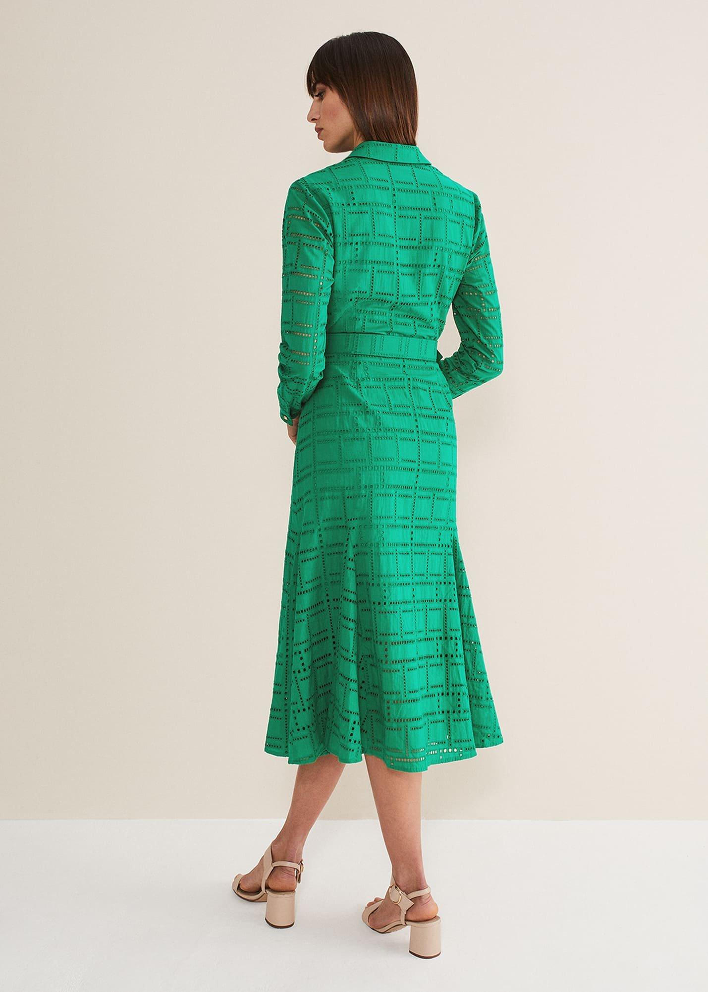 Amalie Broderie Shirt Midi Dress