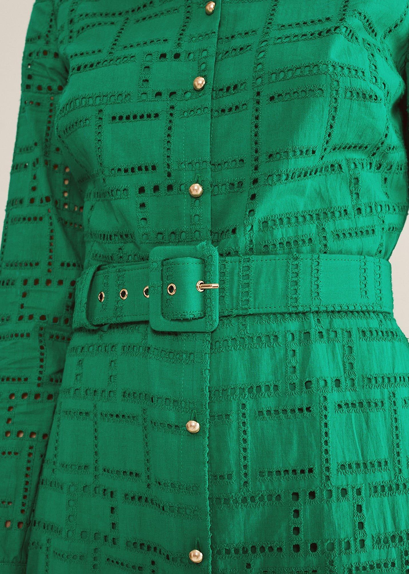 Amalie Broderie Shirt Midi Dress