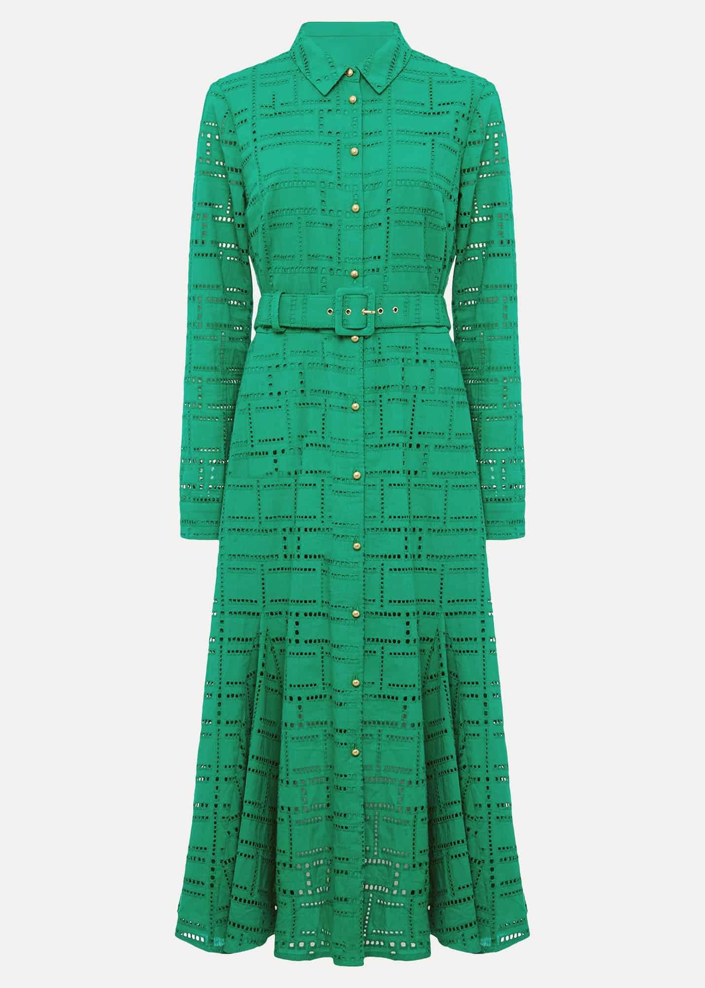 Amalie Broderie Shirt Midi Dress
