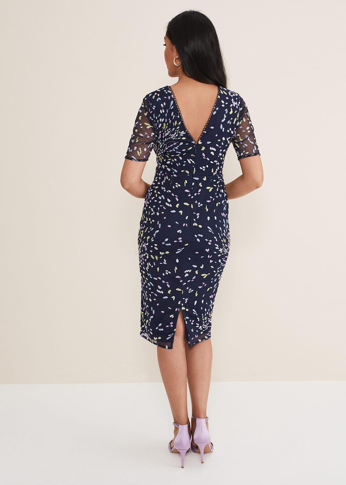 Petite Aileena Embroidered Dress