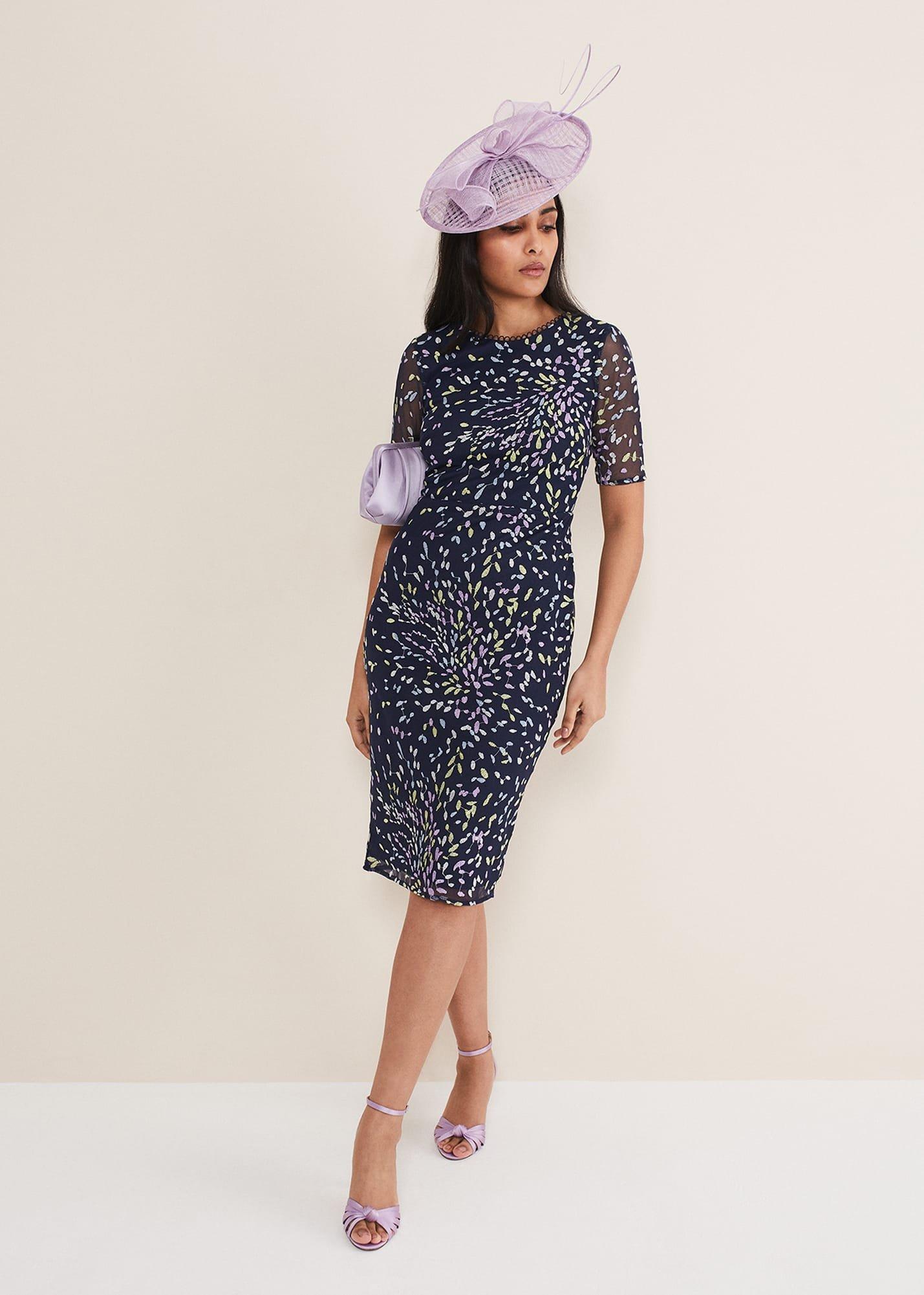 Petite Aileena Embroidered Dress