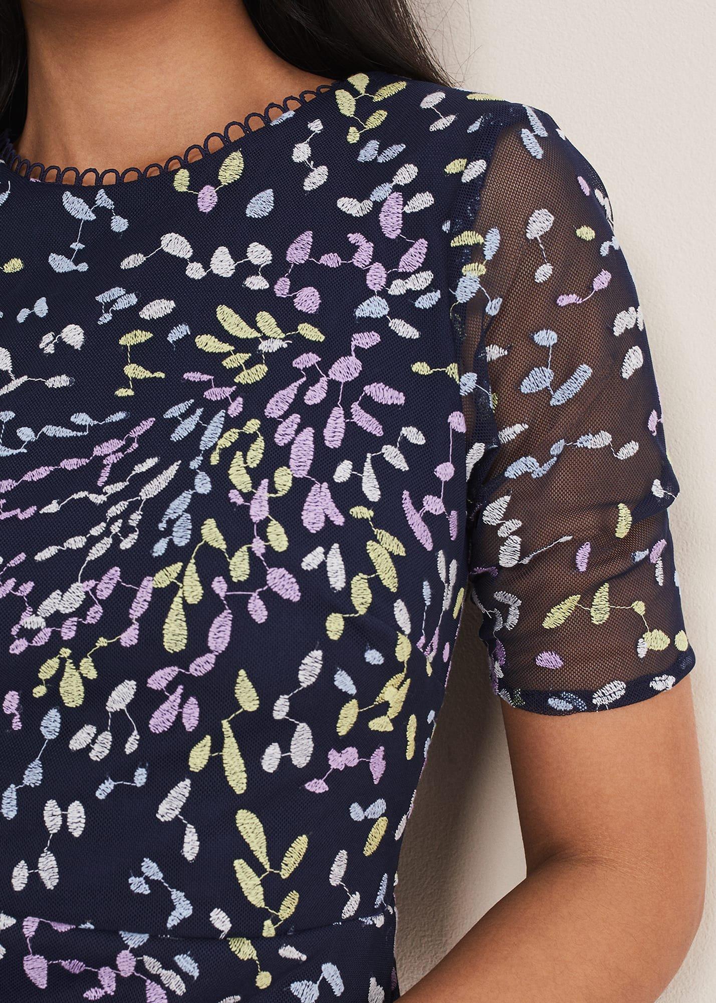 Petite Aileena Embroidered Dress