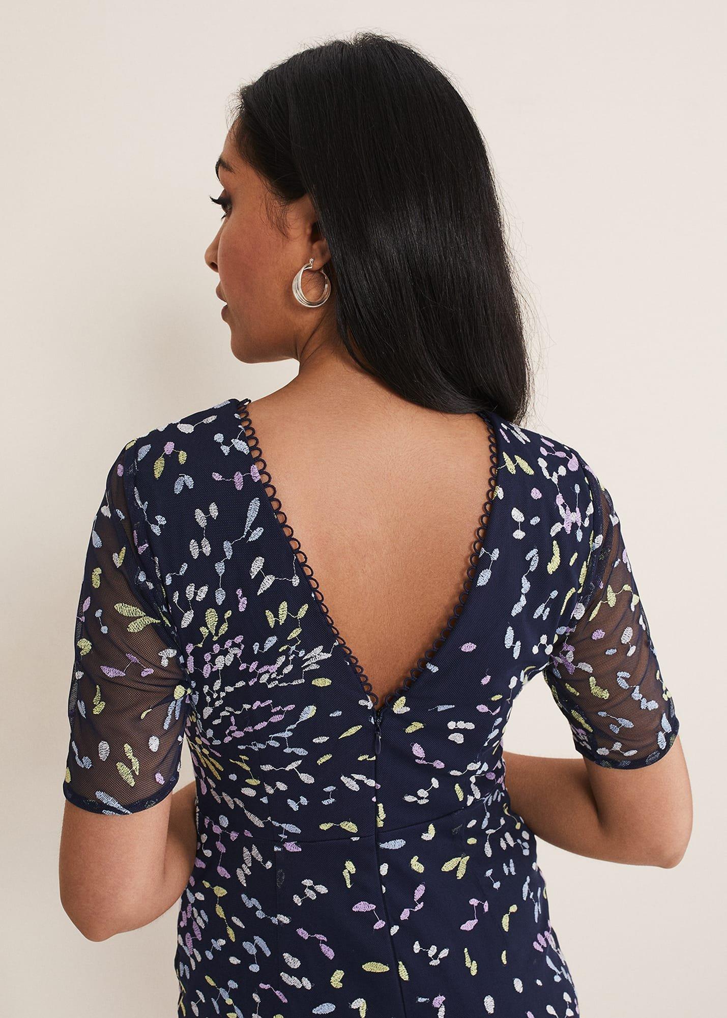 Petite Aileena Embroidered Dress