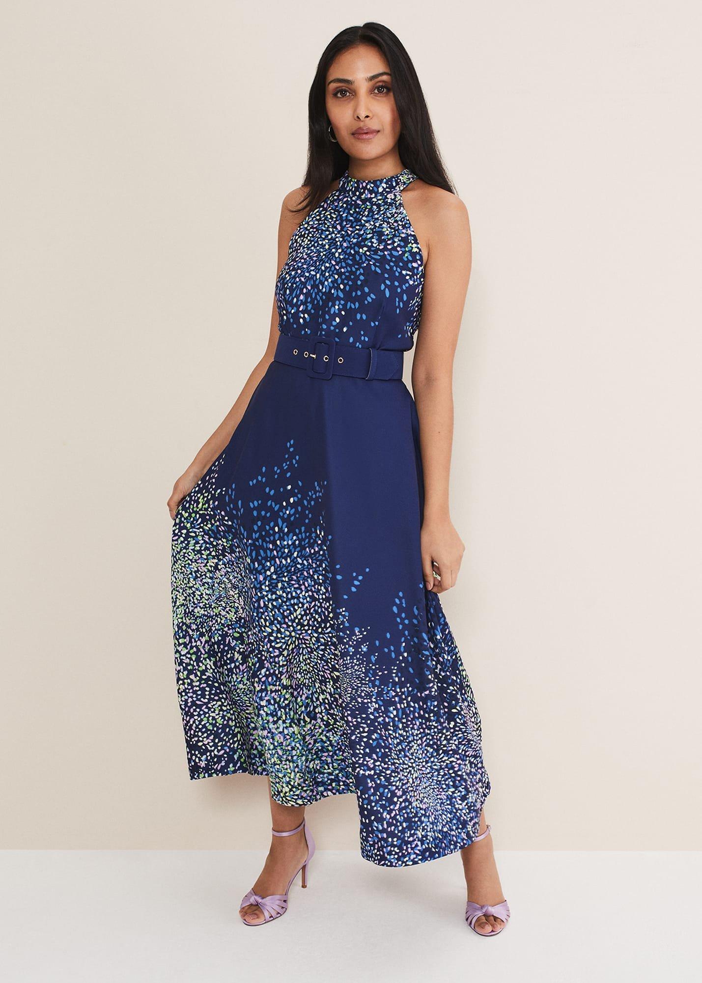 Petite Clea Ditsy Midi Dress