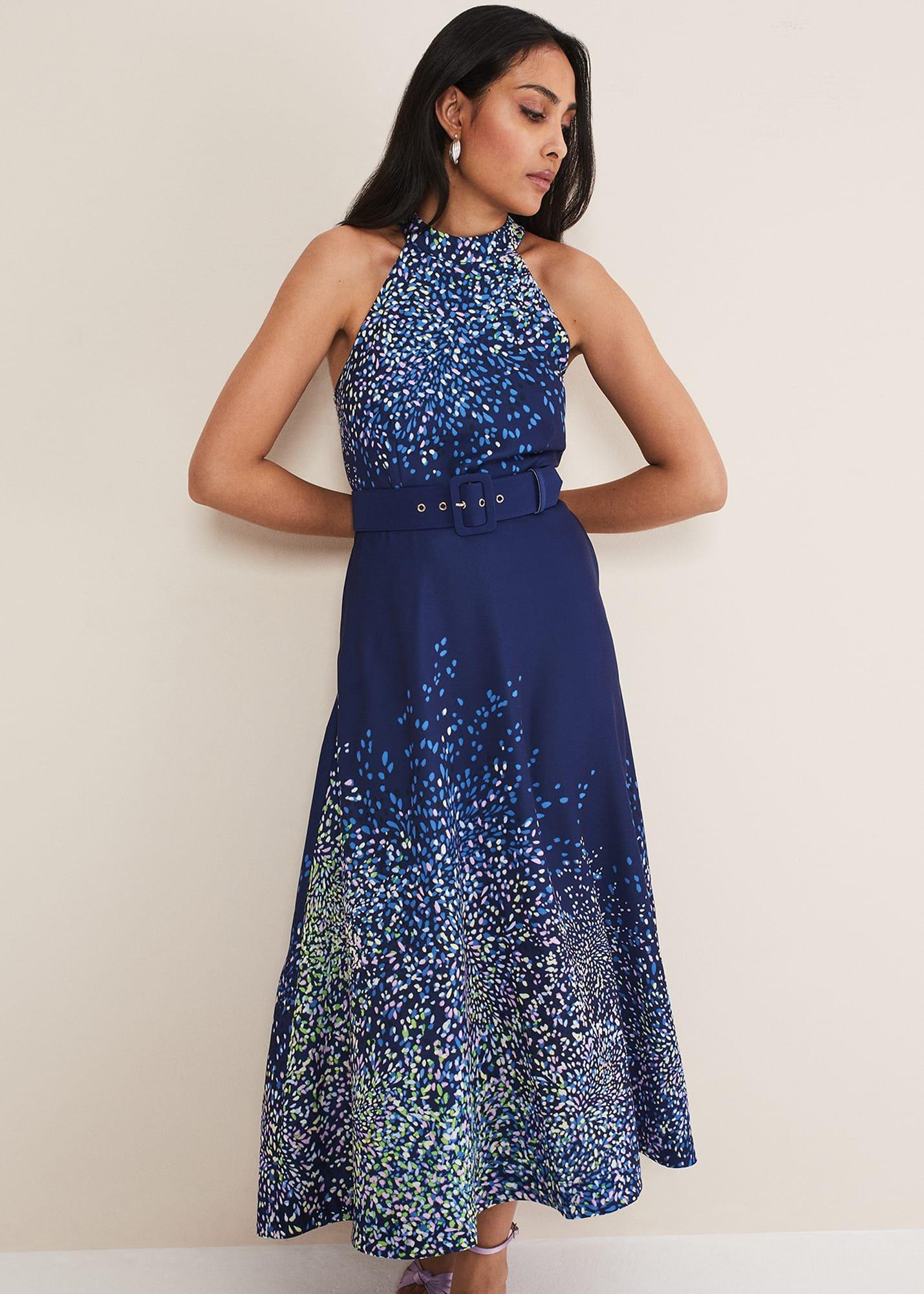 Petite Clea Ditsy Midi Dress