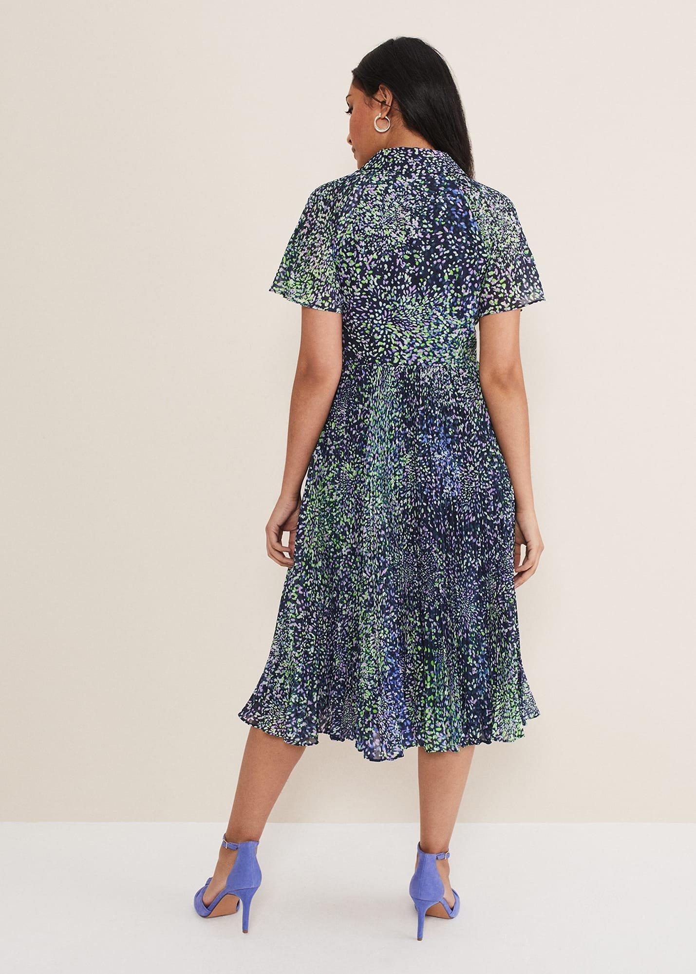 Petite Amelia Ditsy Shirt Midi Dress