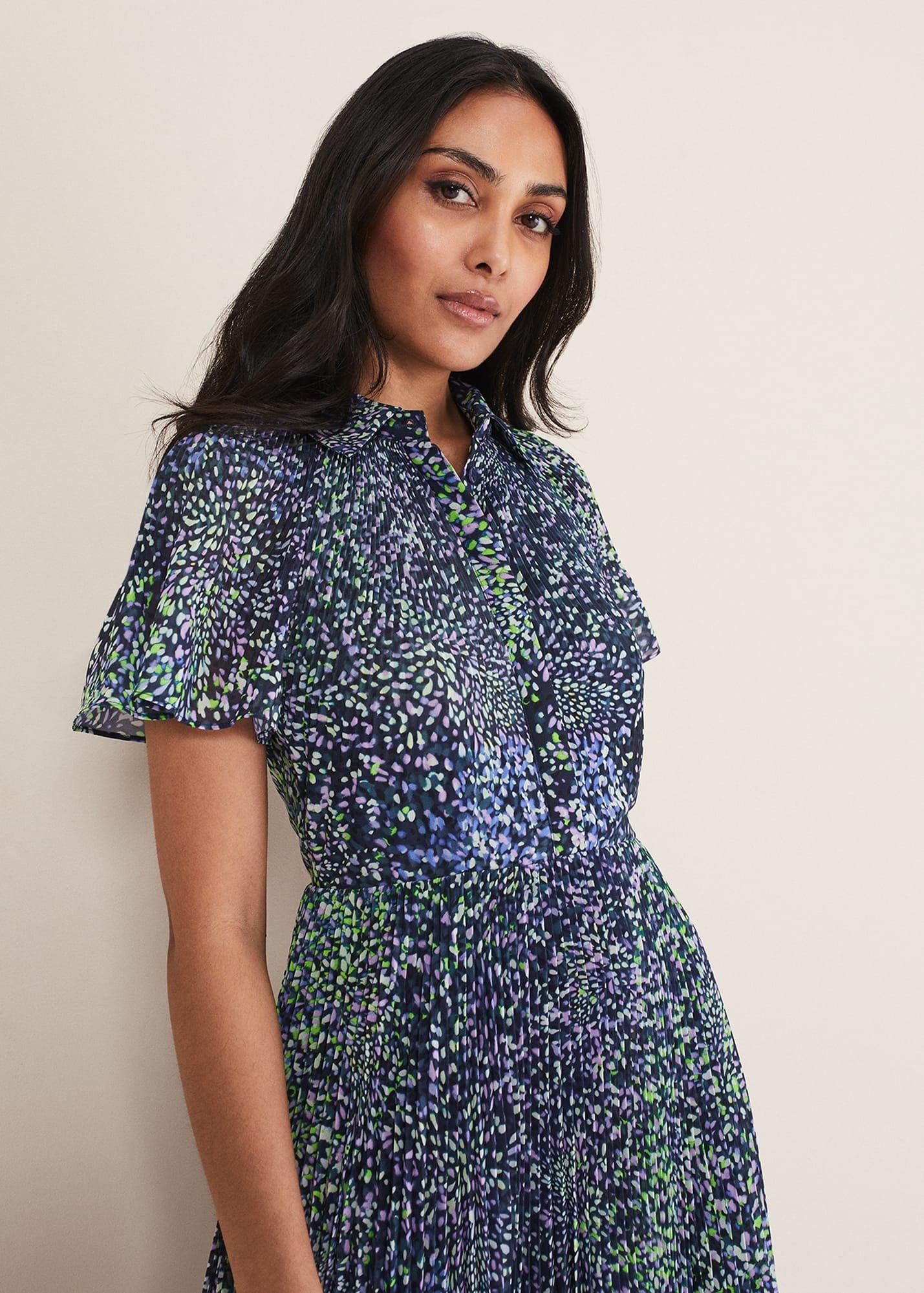 Petite Amelia Ditsy Shirt Midi Dress
