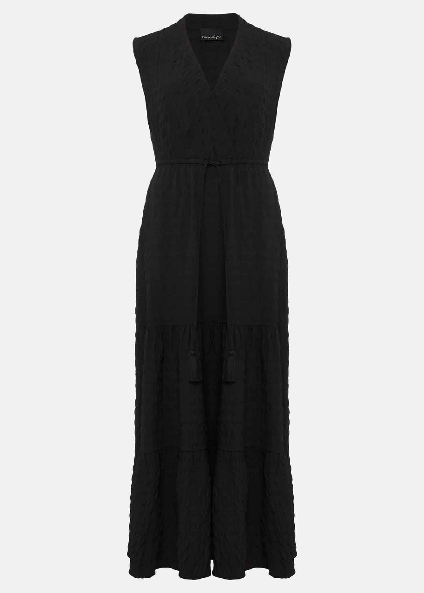 Anika Textured Sleeveless Midi Dress