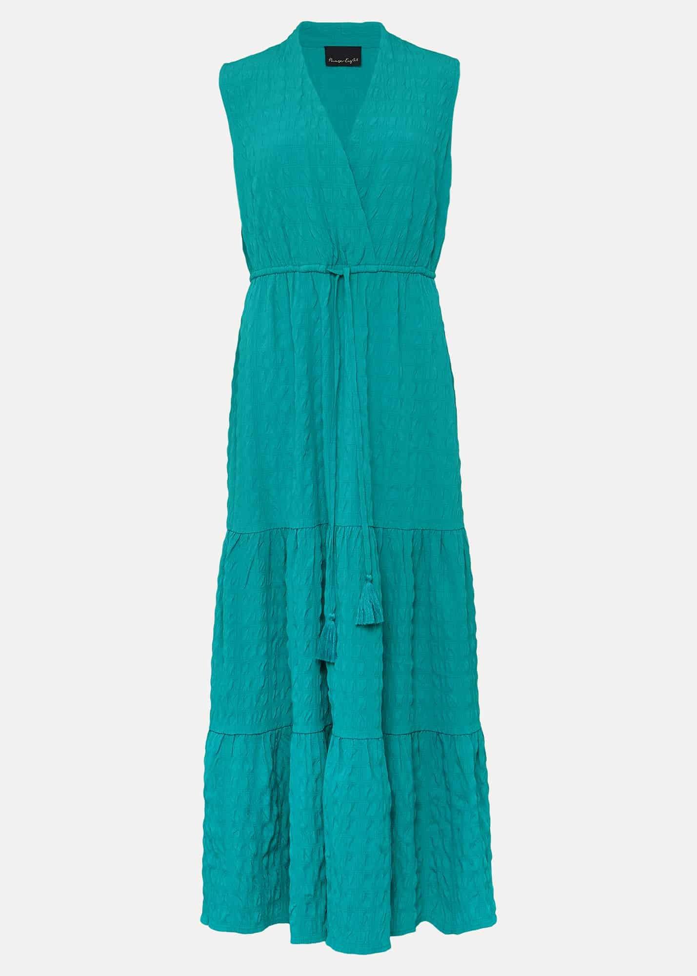Anika Textured Sleeveless Midi Dress