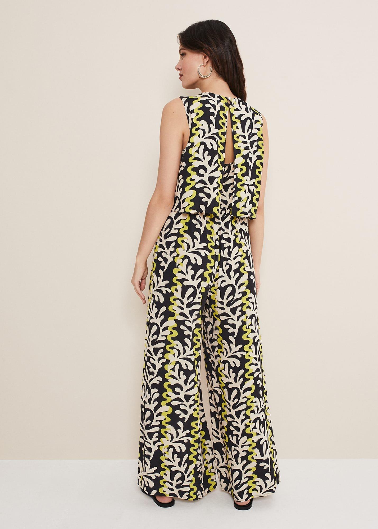 Aubrey Abstract Wide Leg Jumpsuit