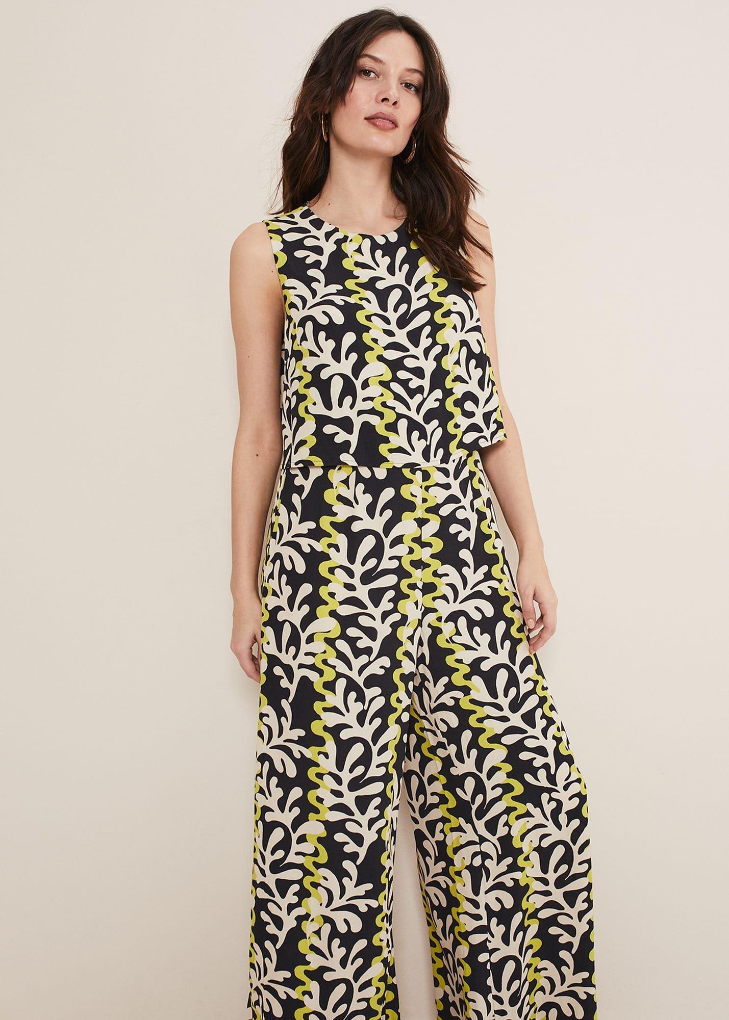 Aubrey Abstract Wide Leg Jumpsuit