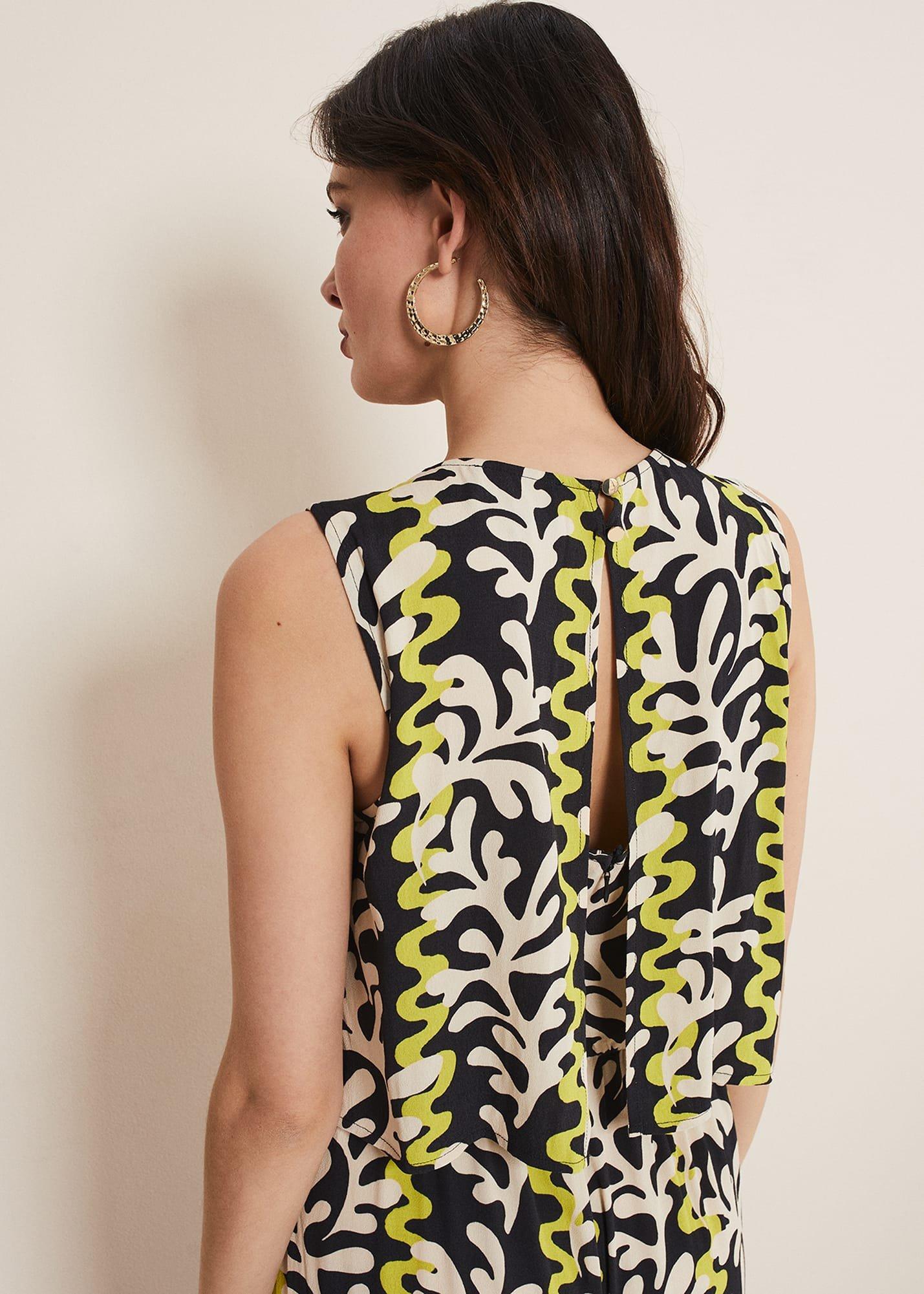 Aubrey Abstract Wide Leg Jumpsuit