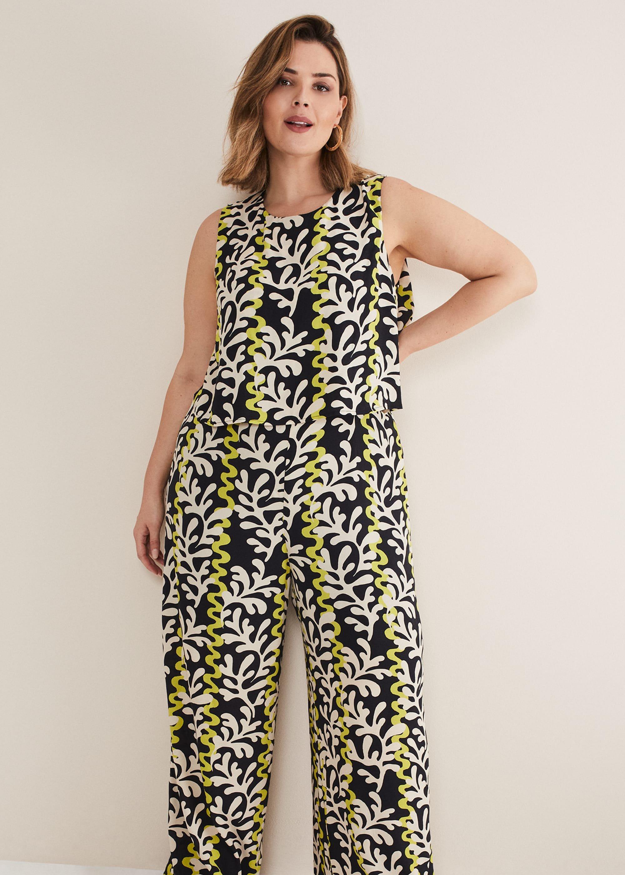 Aubrey Abstract Wide Leg Jumpsuit