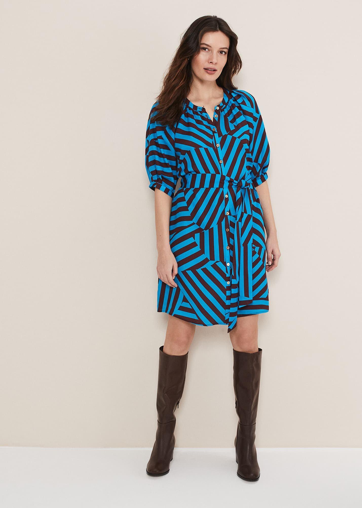 Rosella Striped Mini Dress