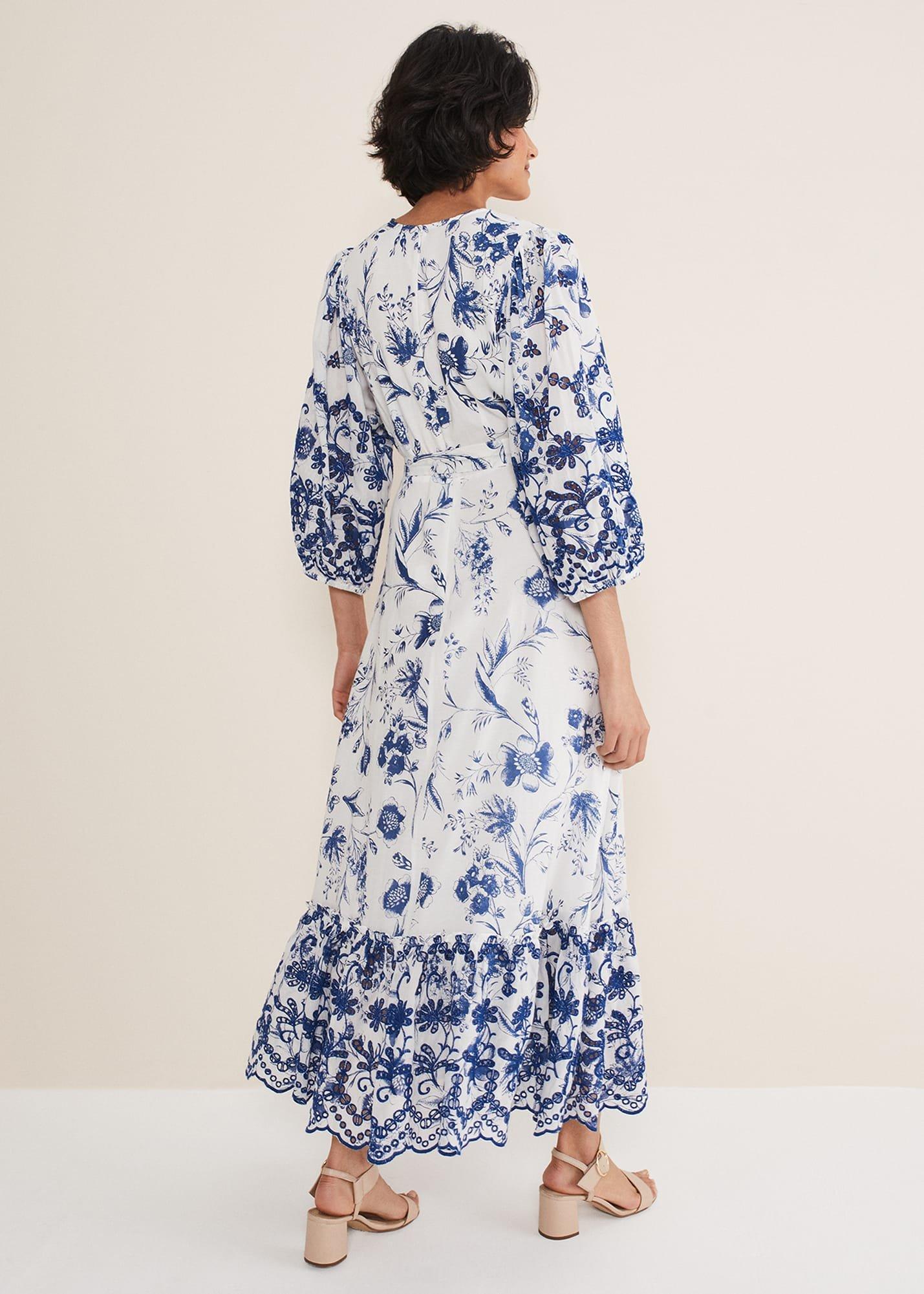 Abriella Floral Broderie Midi Dress