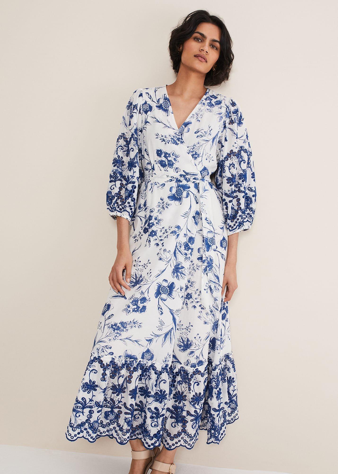 Abriella Floral Broderie Midi Dress
