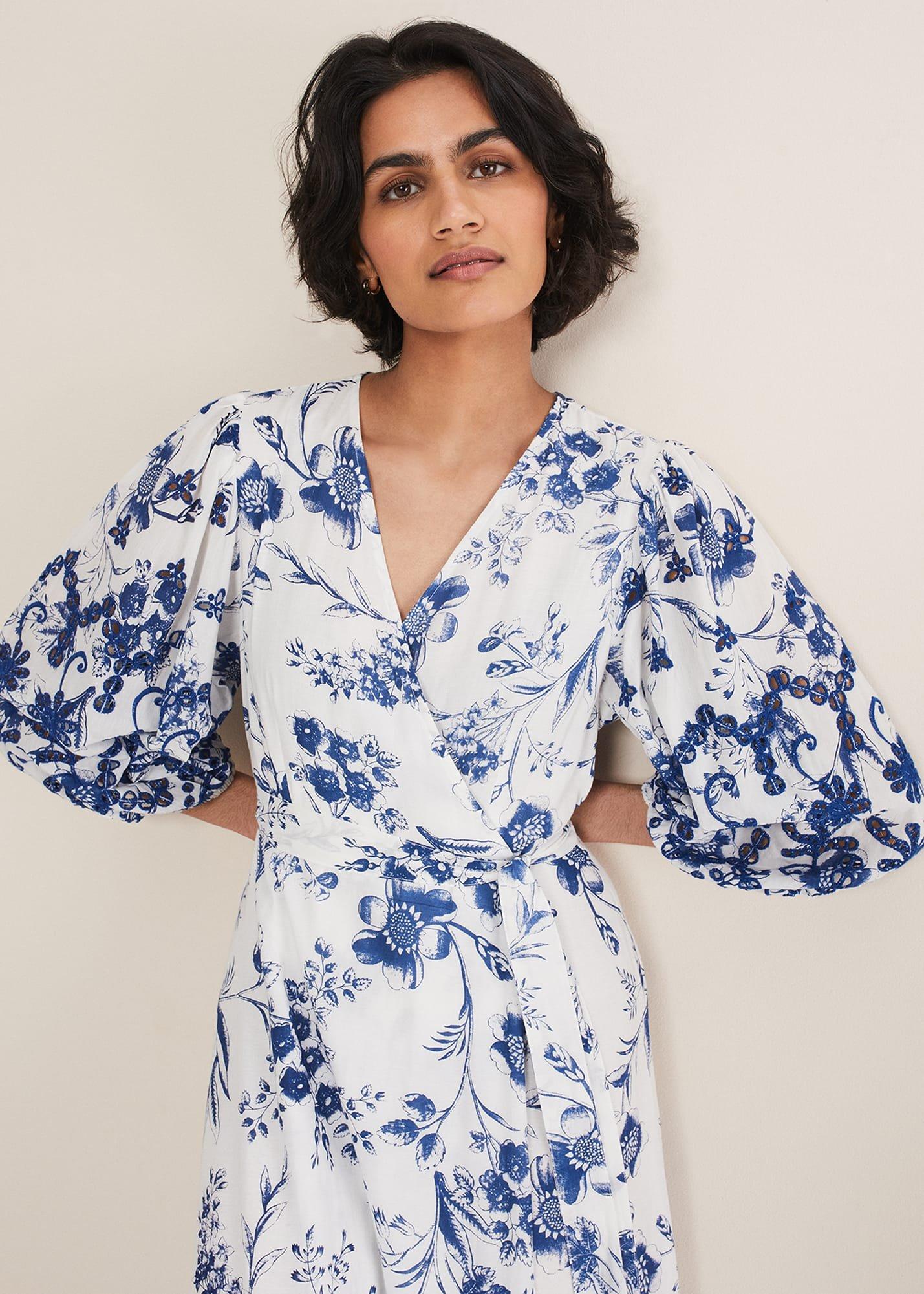 Abriella Floral Broderie Midi Dress