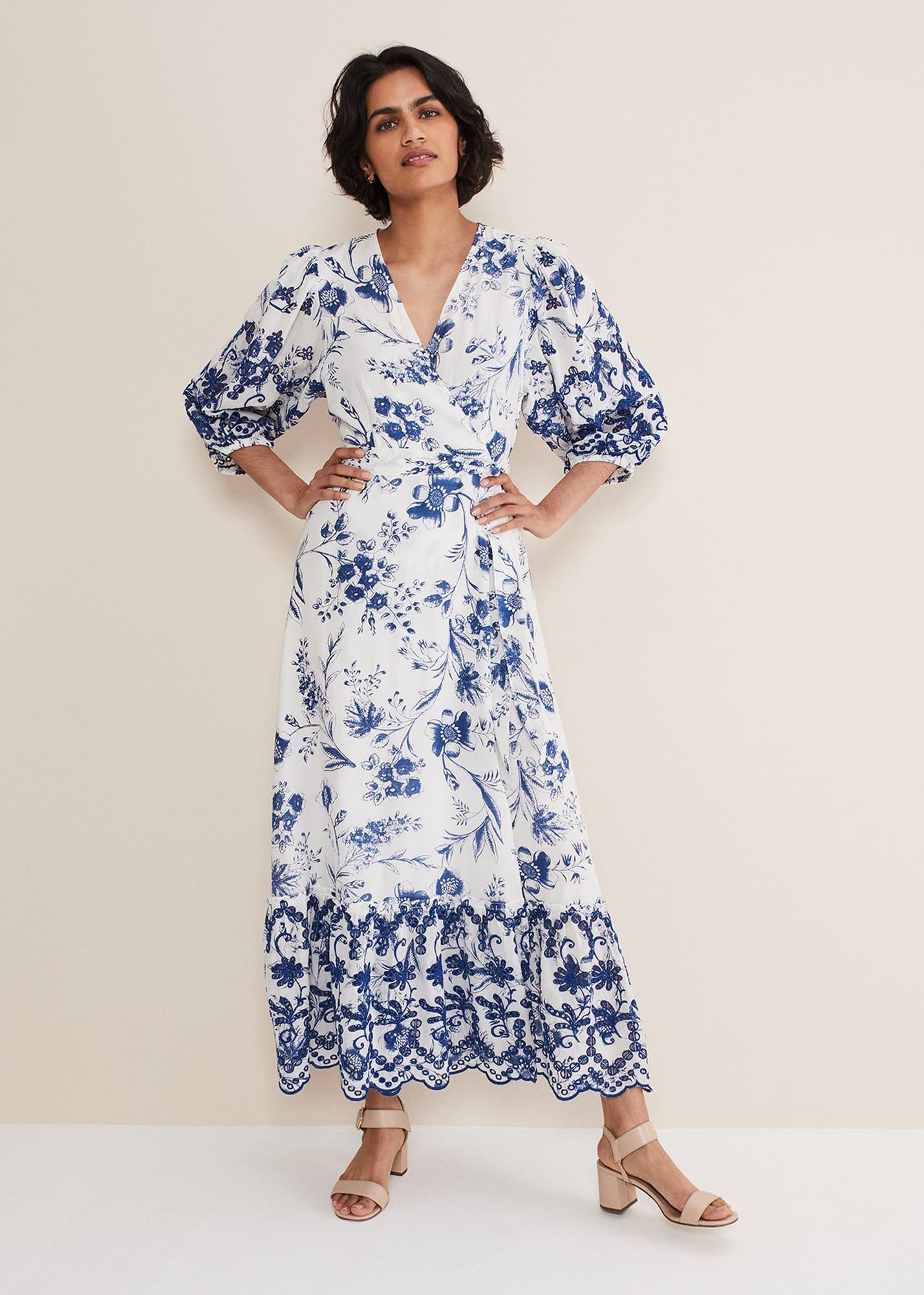 Abriella Floral Broderie Midi Dress