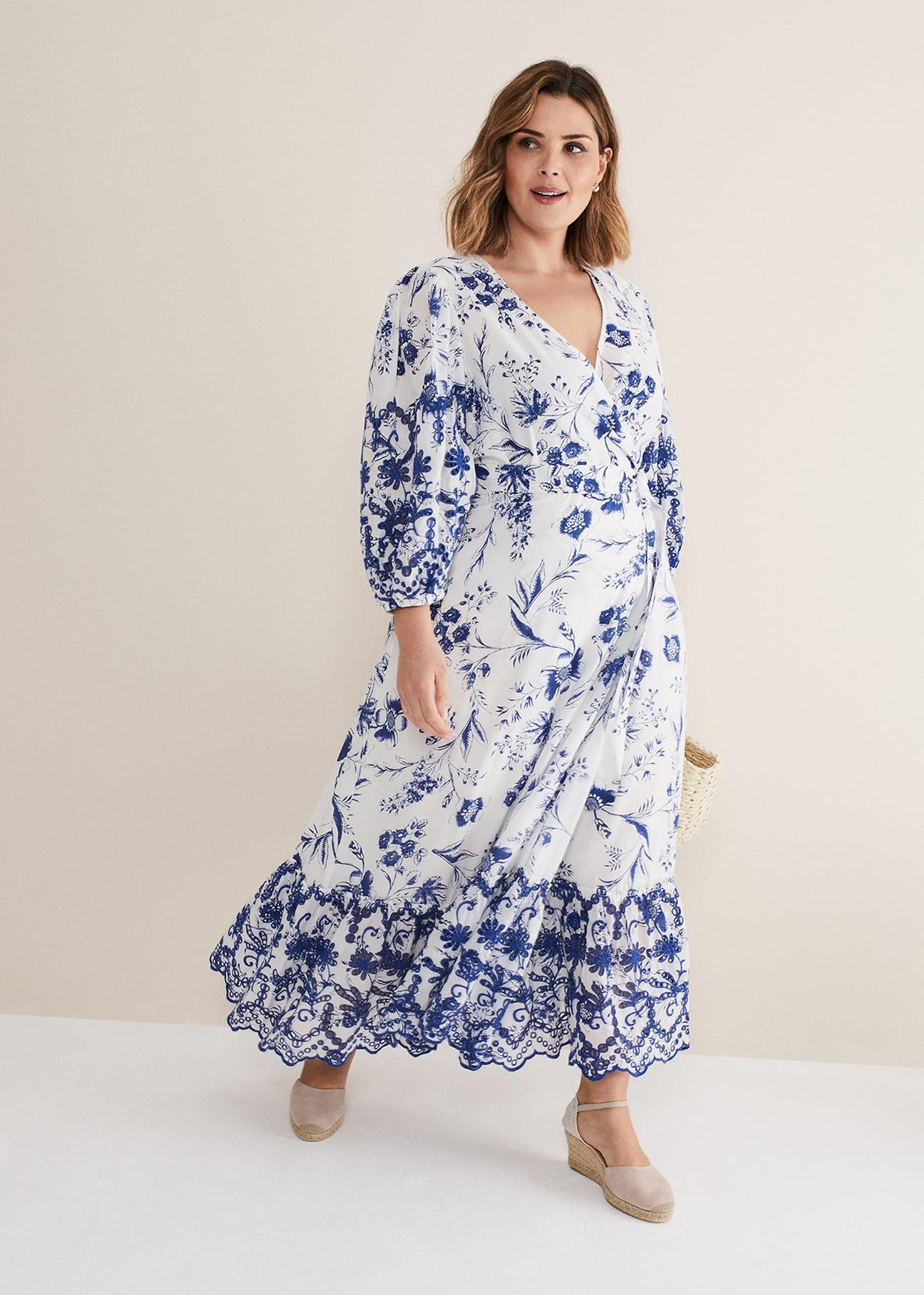 Abriella Floral Broderie Midi Dress