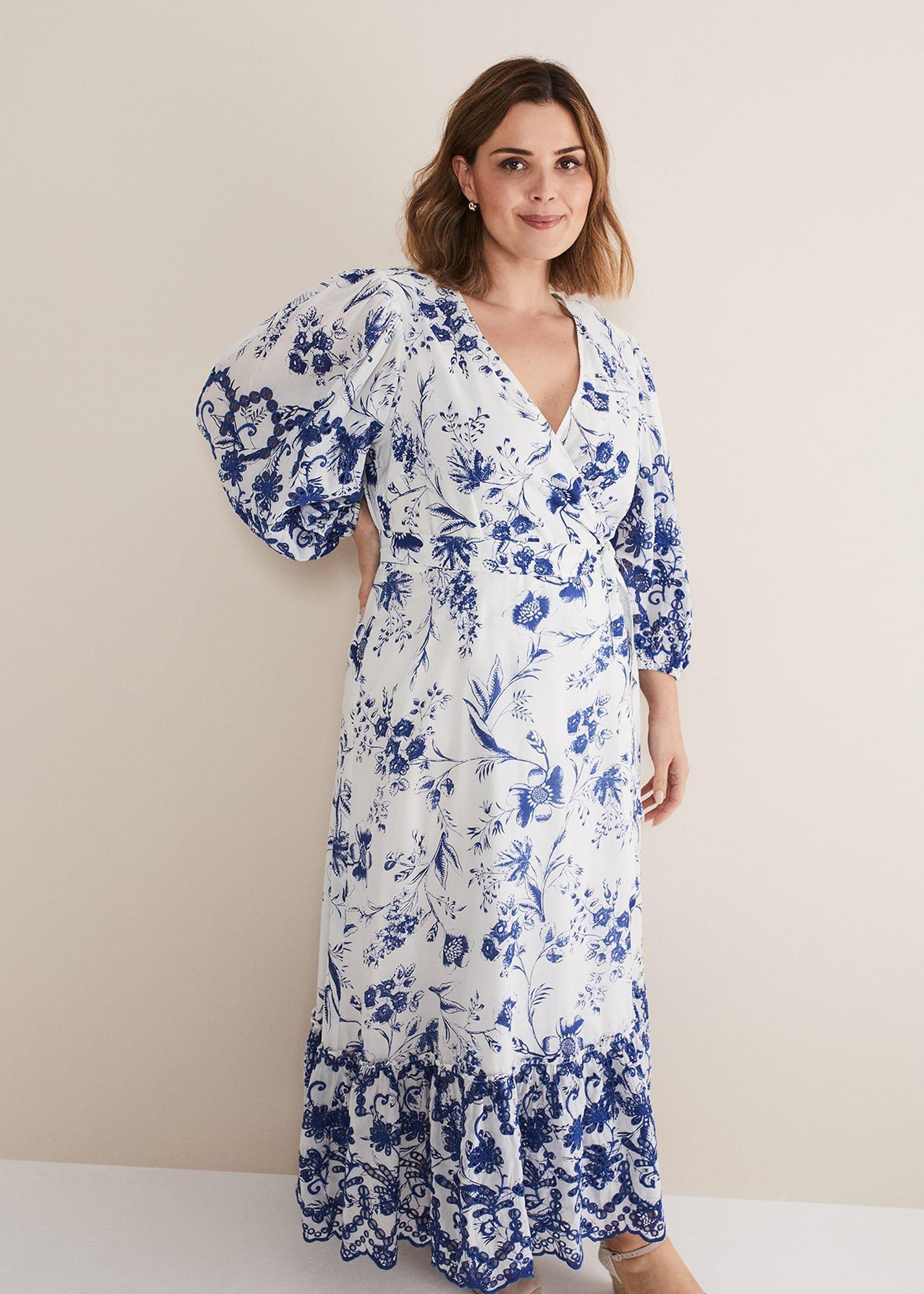 Abriella Floral Broderie Midi Dress