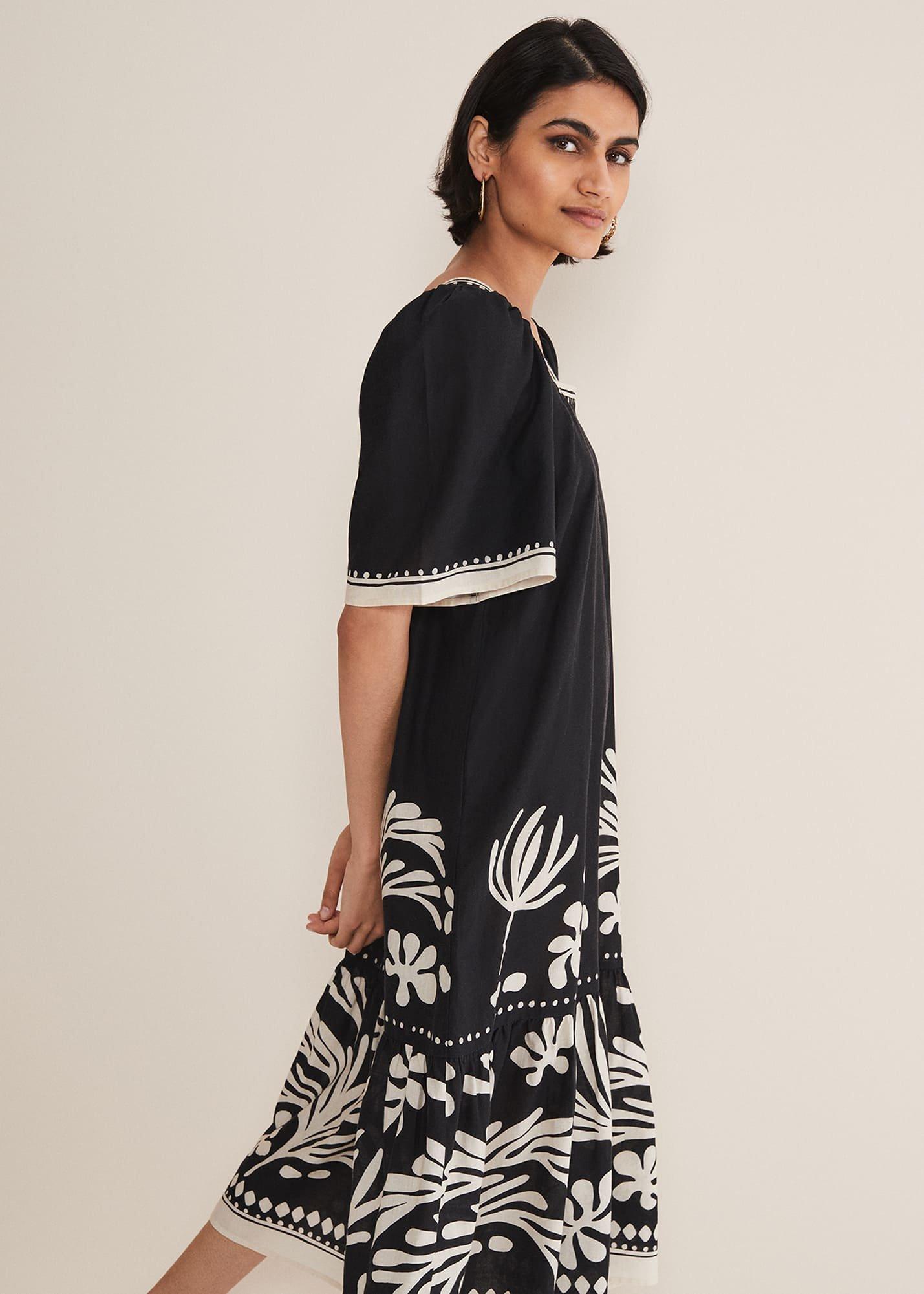 Claria Linen Midi Dress