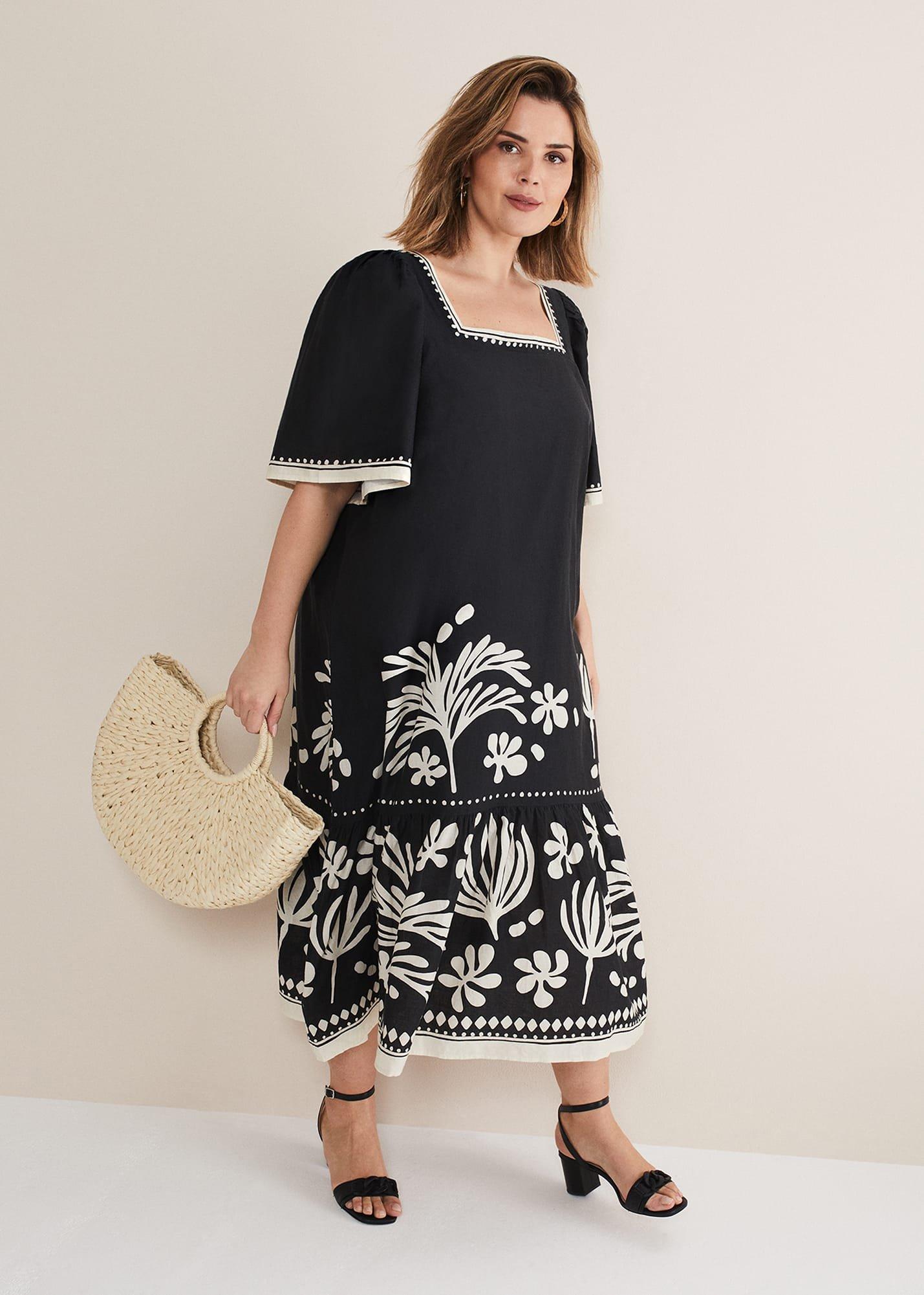 Claria Linen Midi Dress
