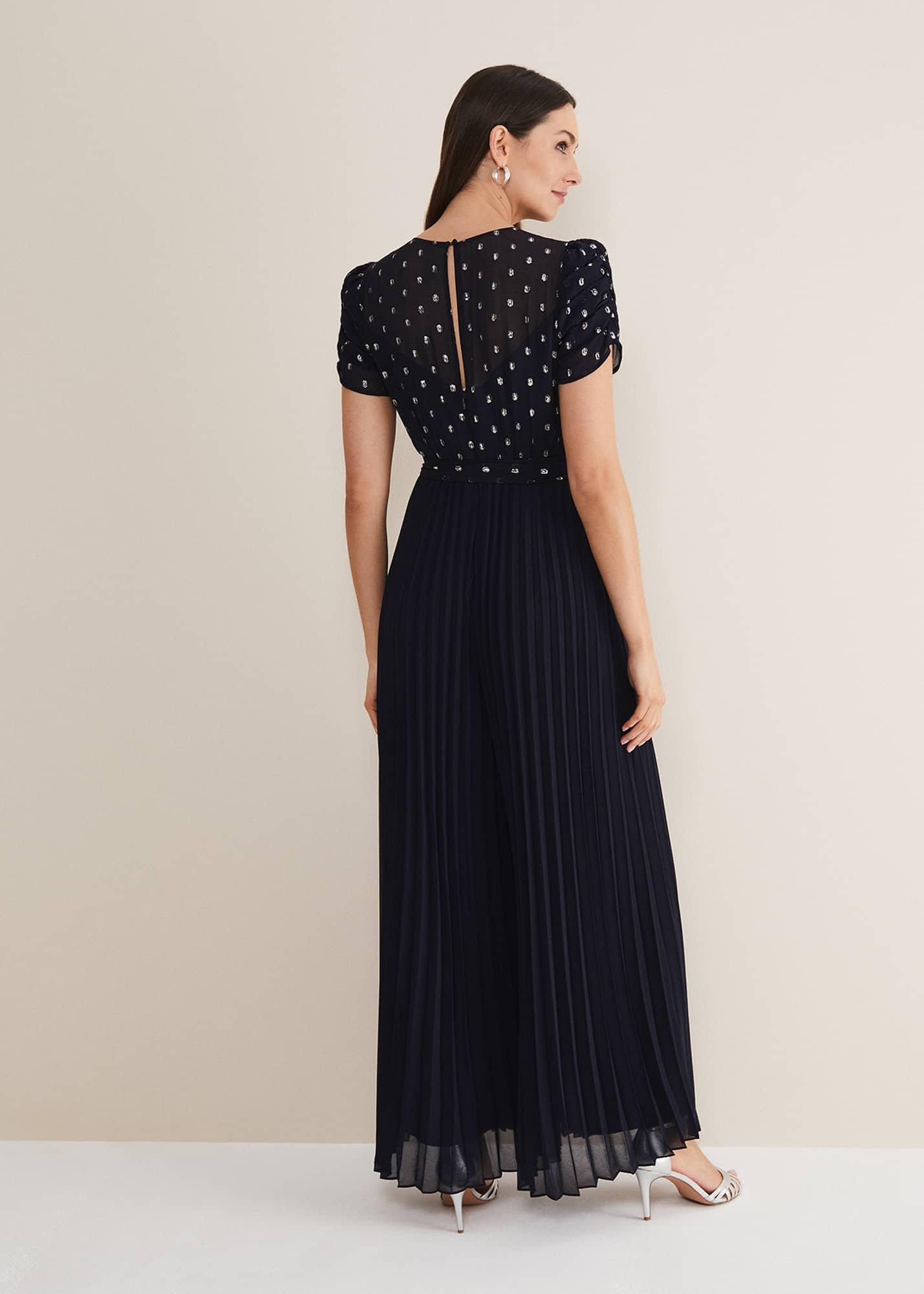 Molli Spot Pleated Jumpsuit
