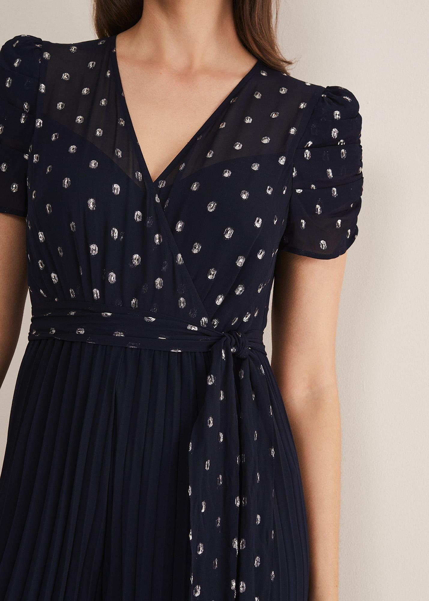 Molli Spot Pleated Jumpsuit
