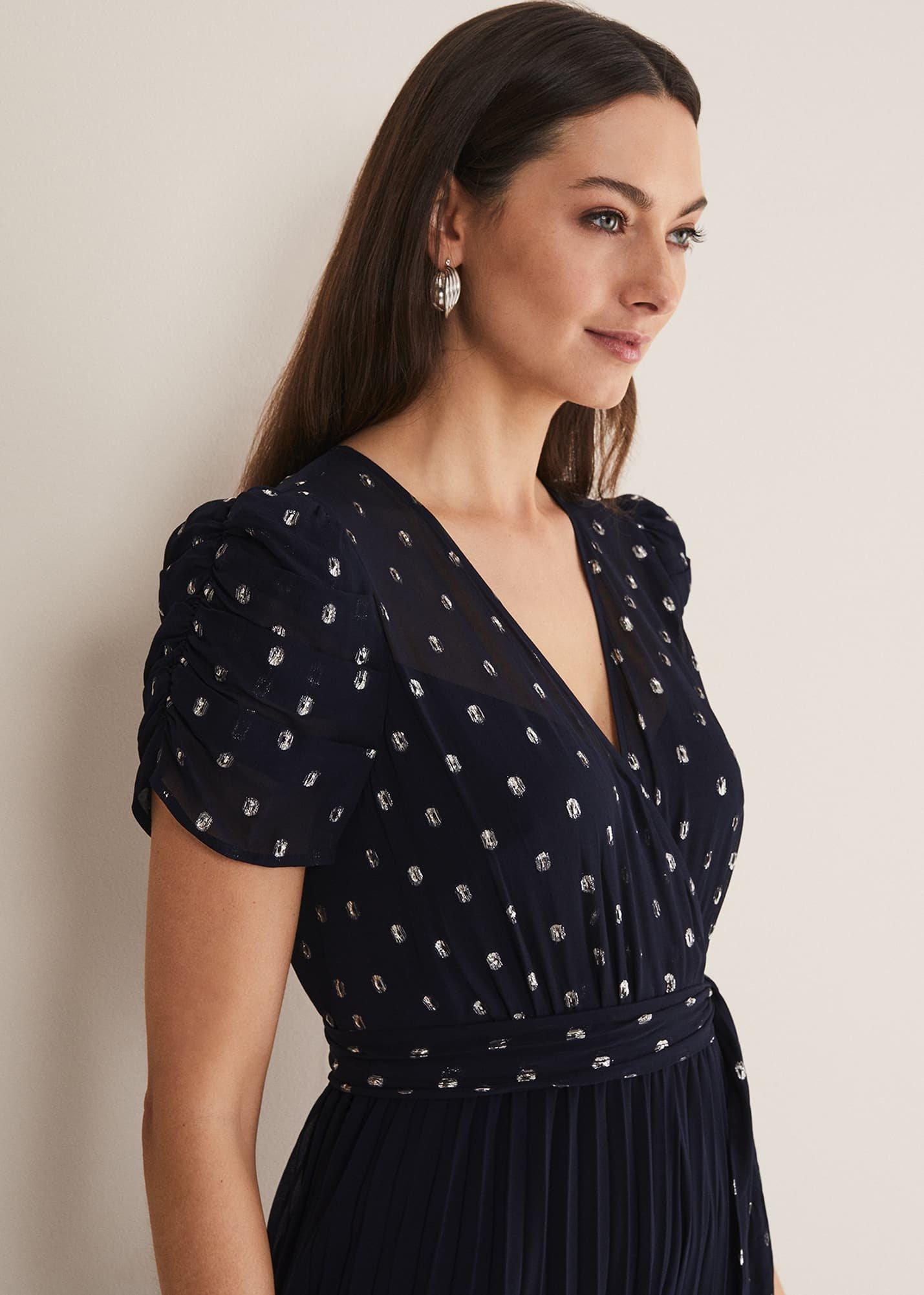 Molli Spot Pleated Jumpsuit