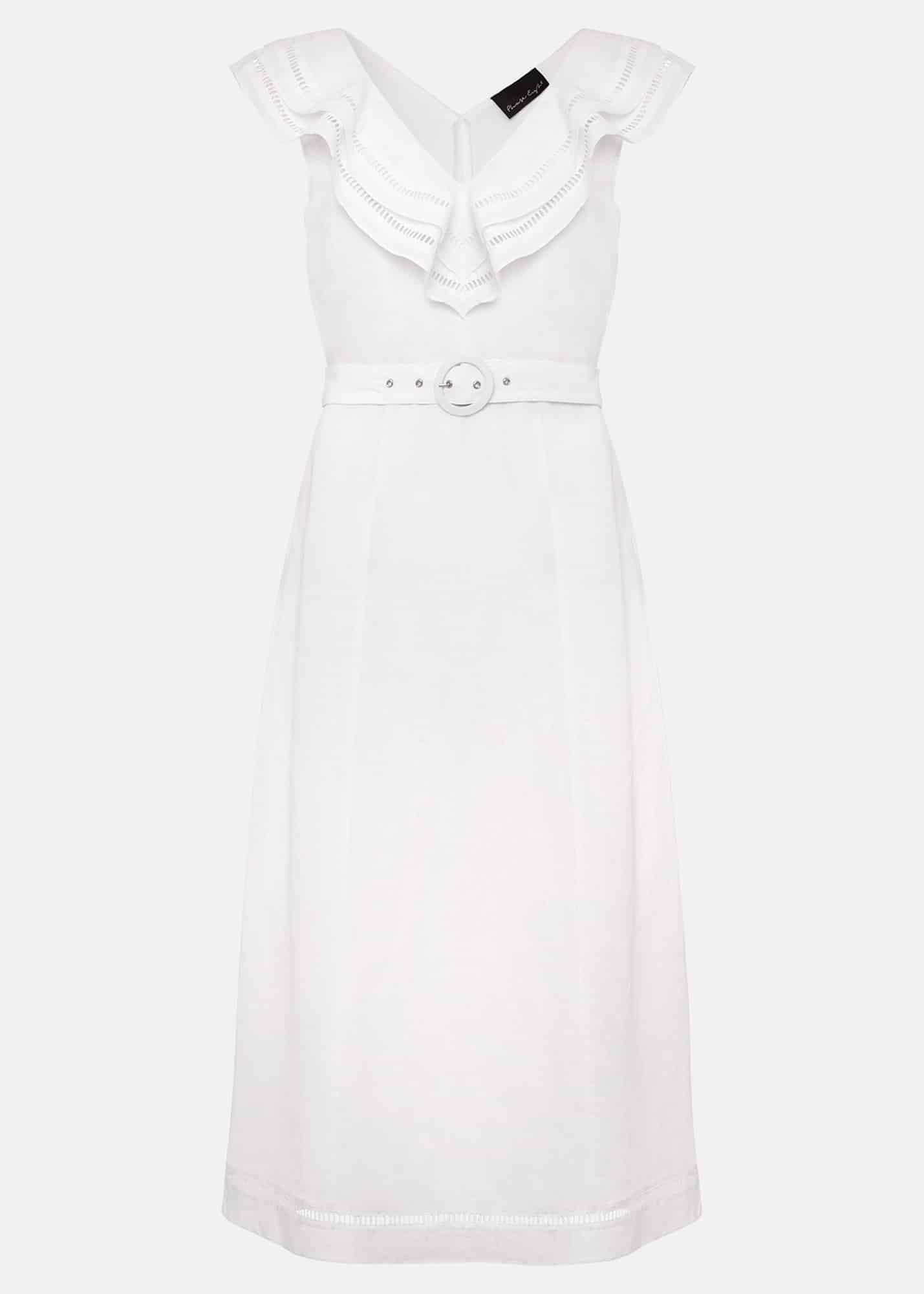 ${product-id}-Julieta White Linen Ruffle Broderie Midi Dress-White-${view-type}
