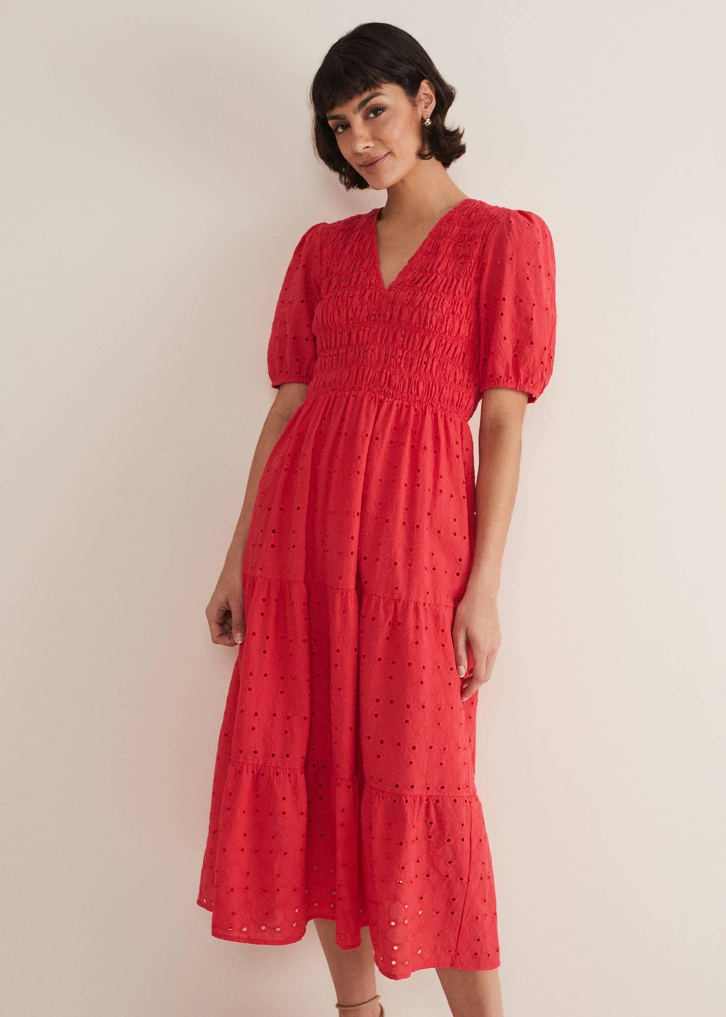 Gretta Broderie Midi Dress