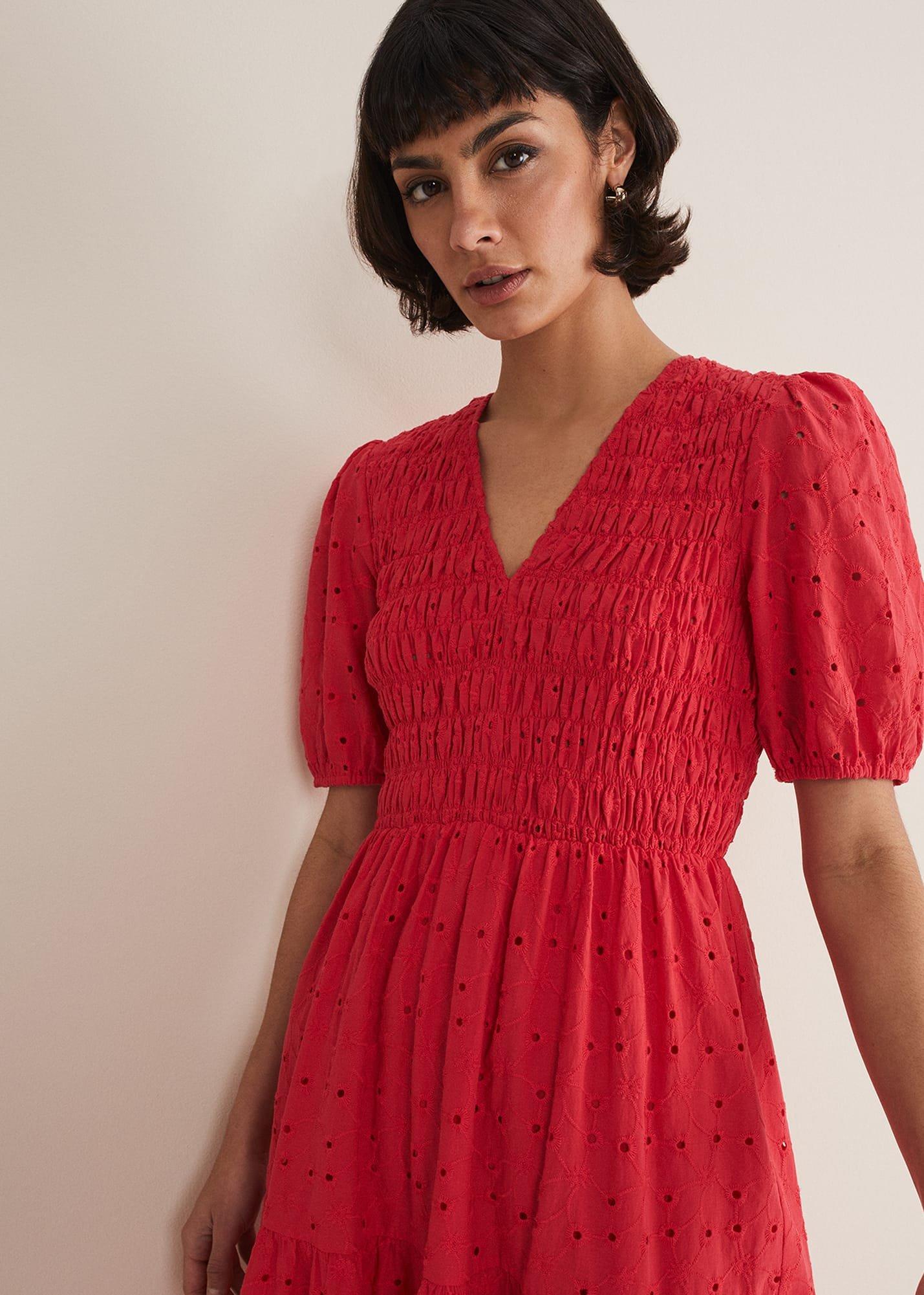Gretta Broderie Midi Dress
