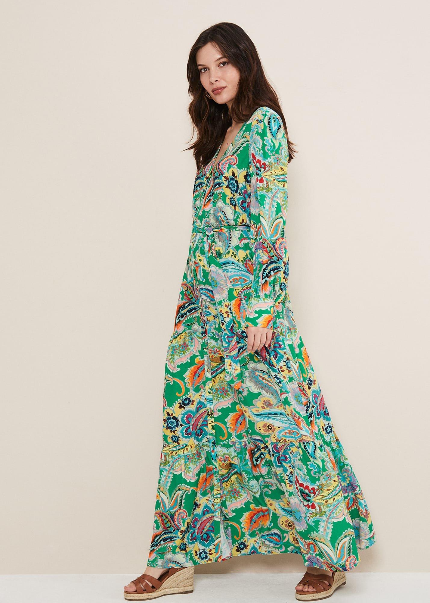 Azalia Paisley Maxi Dress