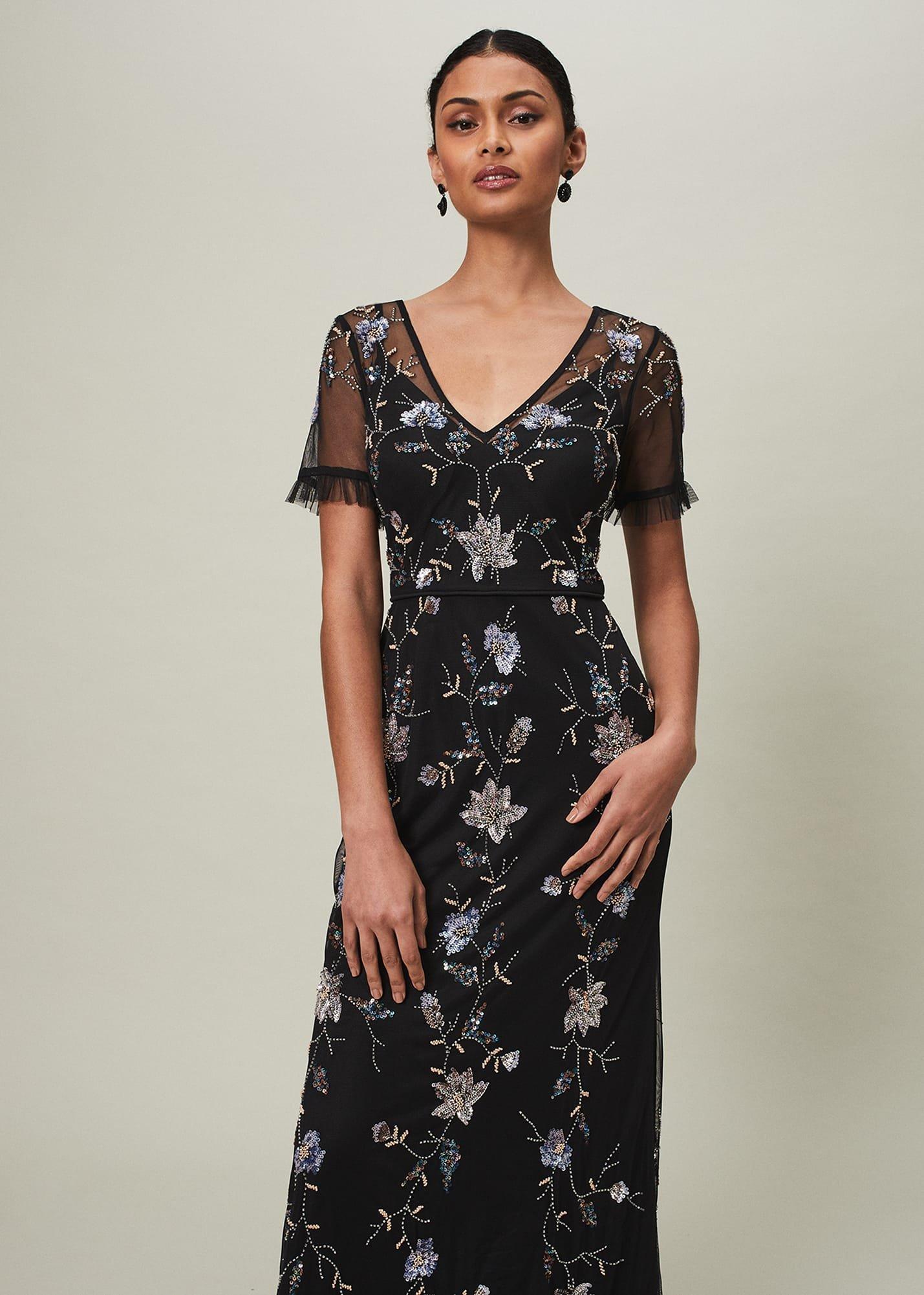 Sierra Sequin Floral Dress