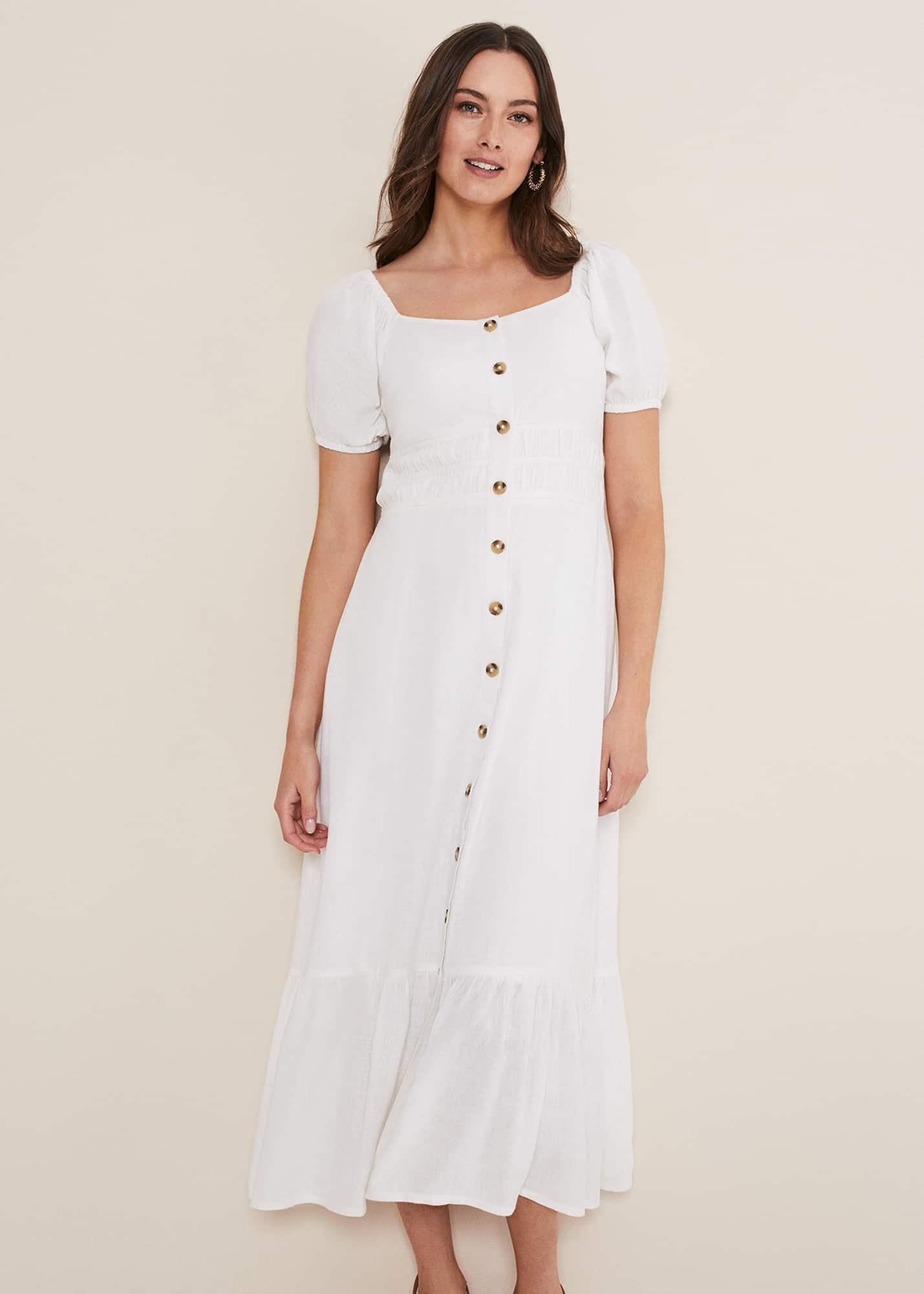 Maribella Linen Midi Dress