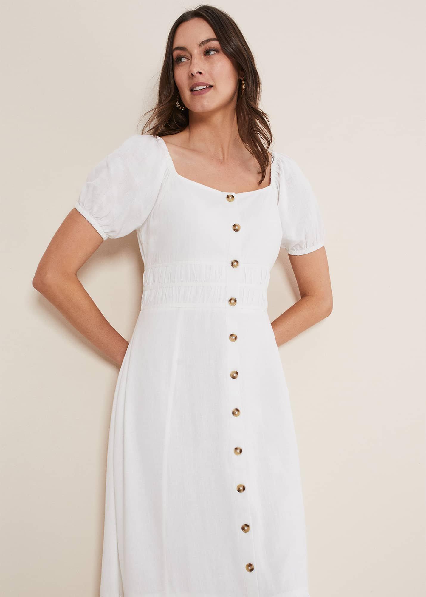 Maribella Linen Midi Dress