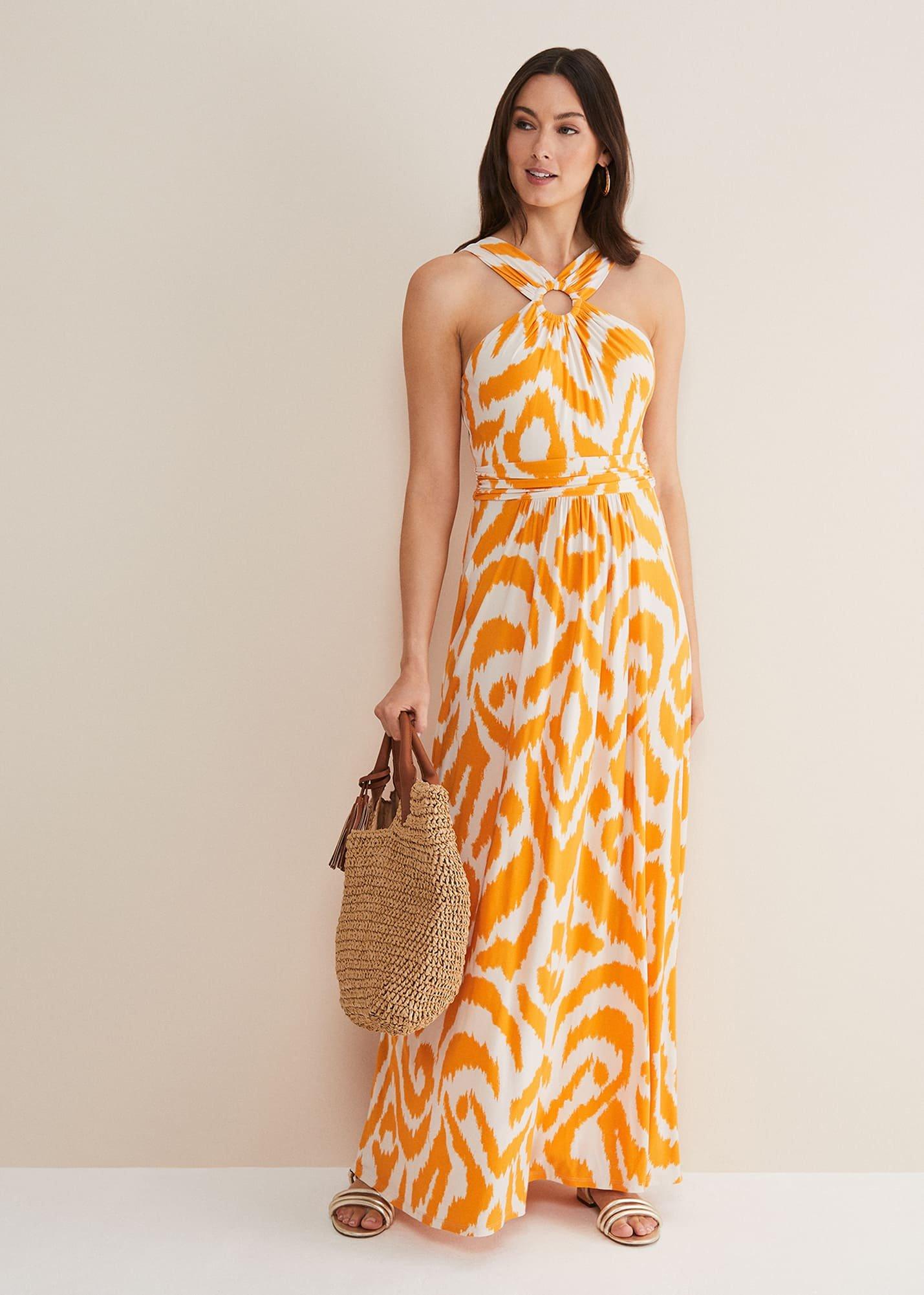 Maude Printed Jersey Maxi Dress
