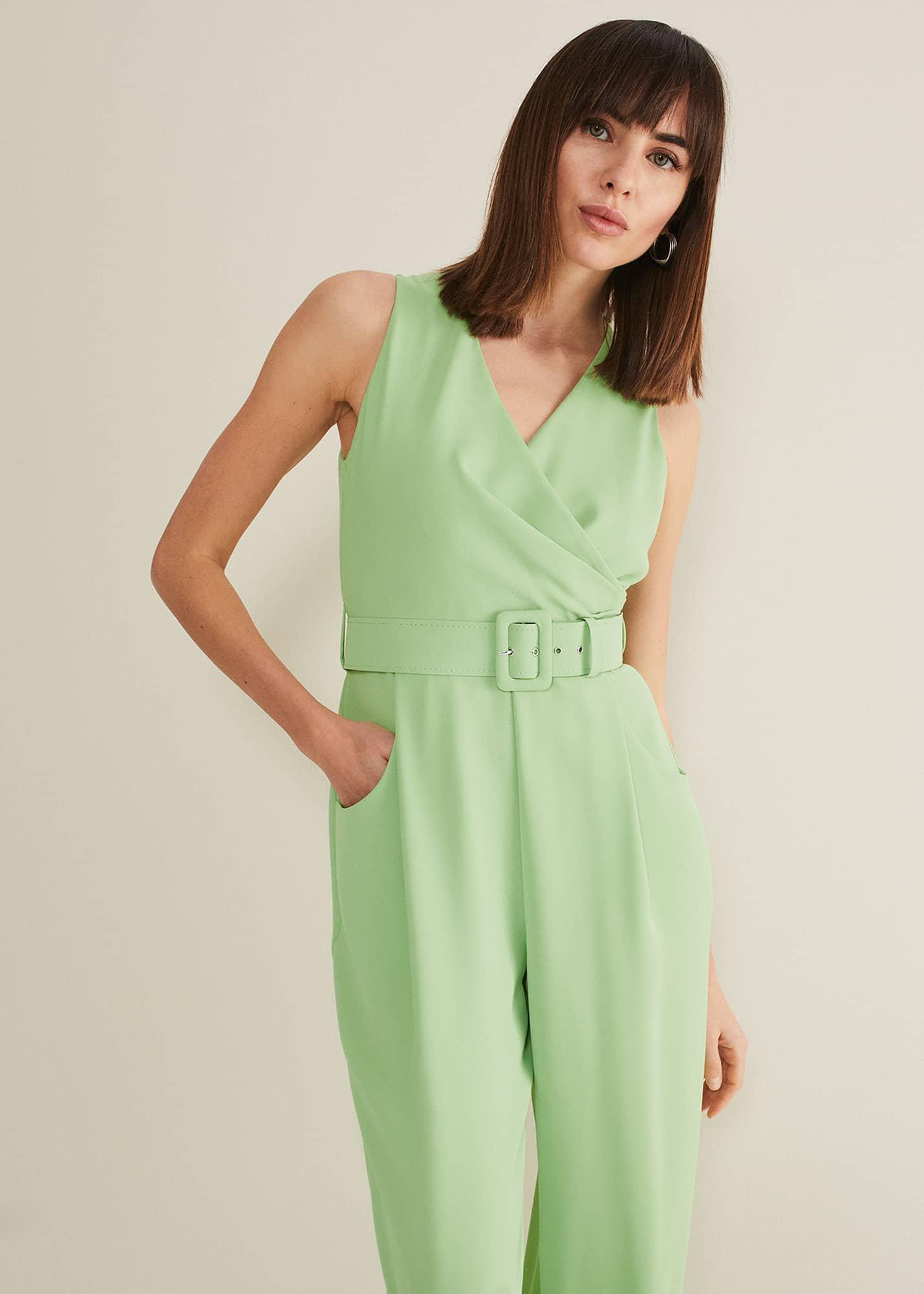 Lissia Green Wide Leg Jumpsuit