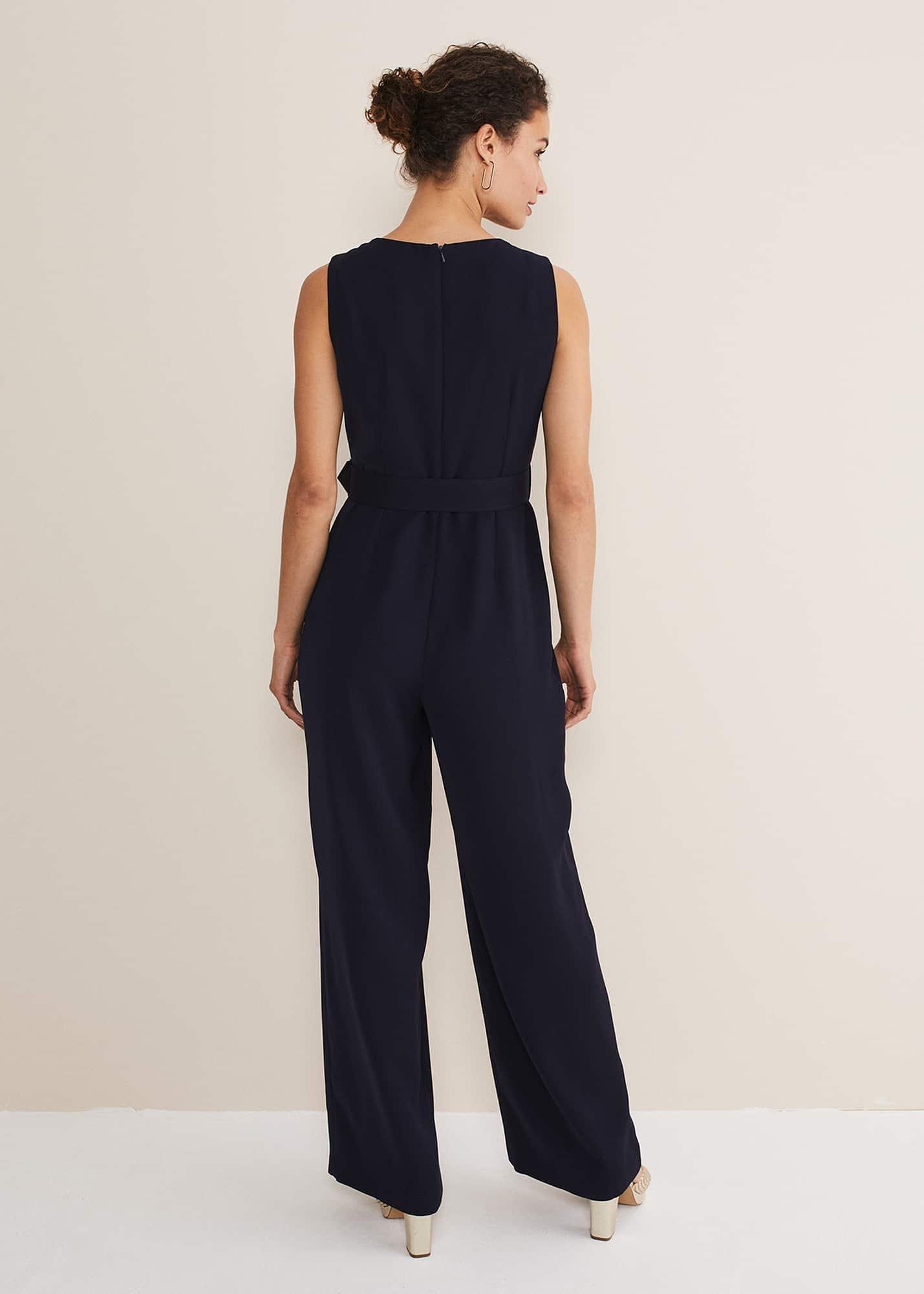 Lissia Navy Wide Leg Jumpsuit