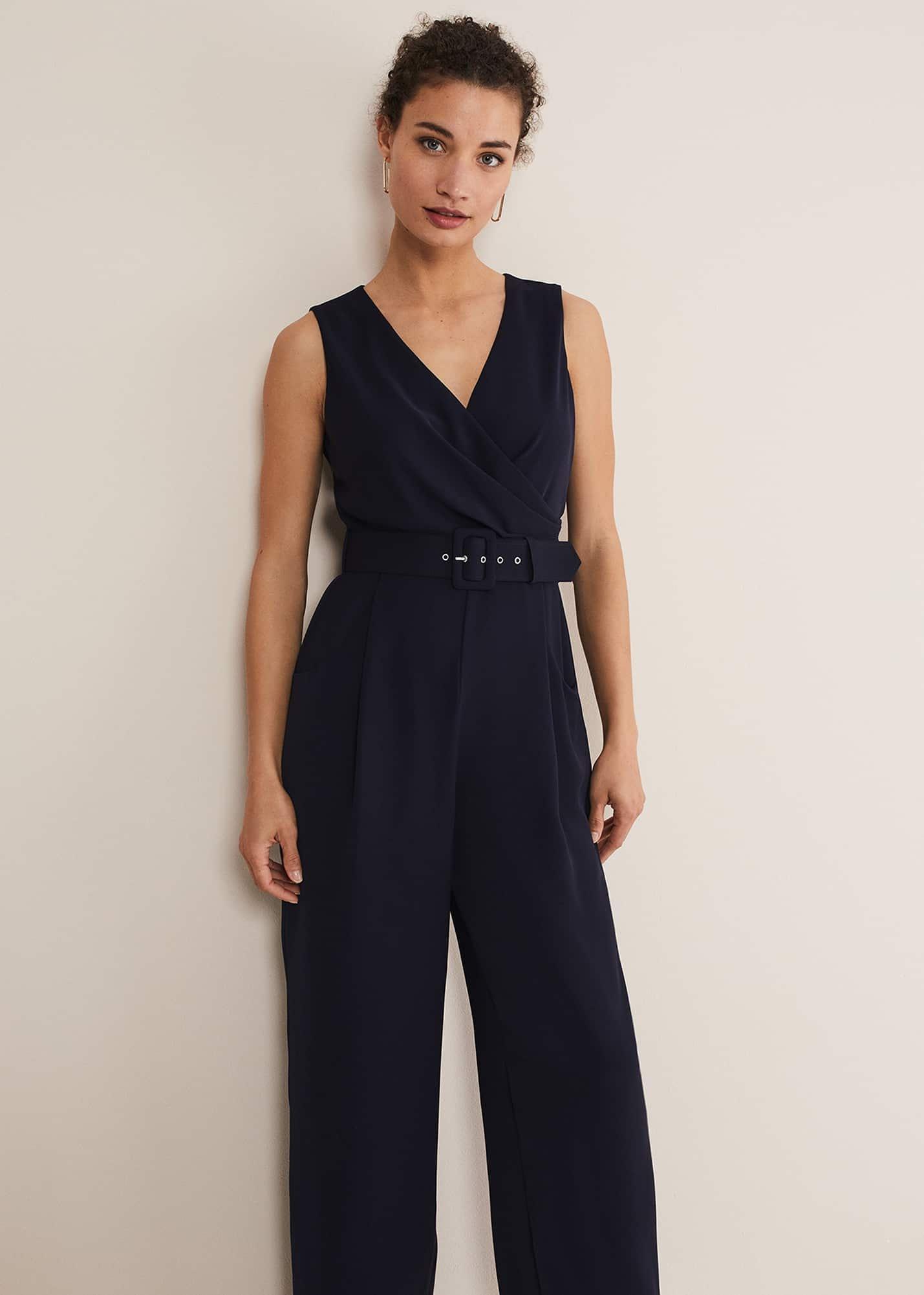 Lissia Navy Wide Leg Jumpsuit
