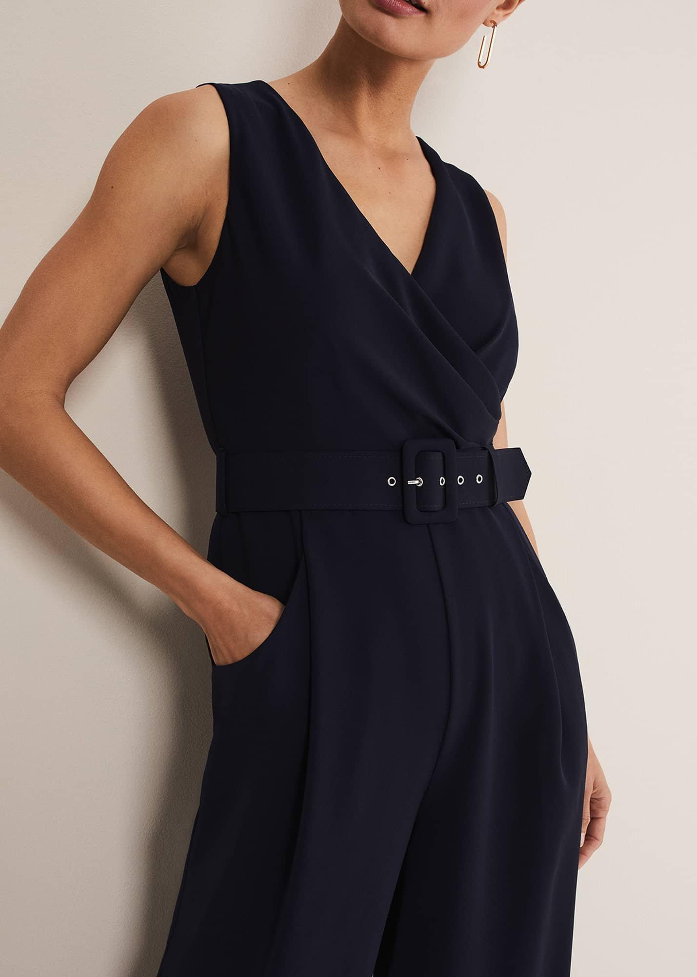 Lissia Navy Wide Leg Jumpsuit