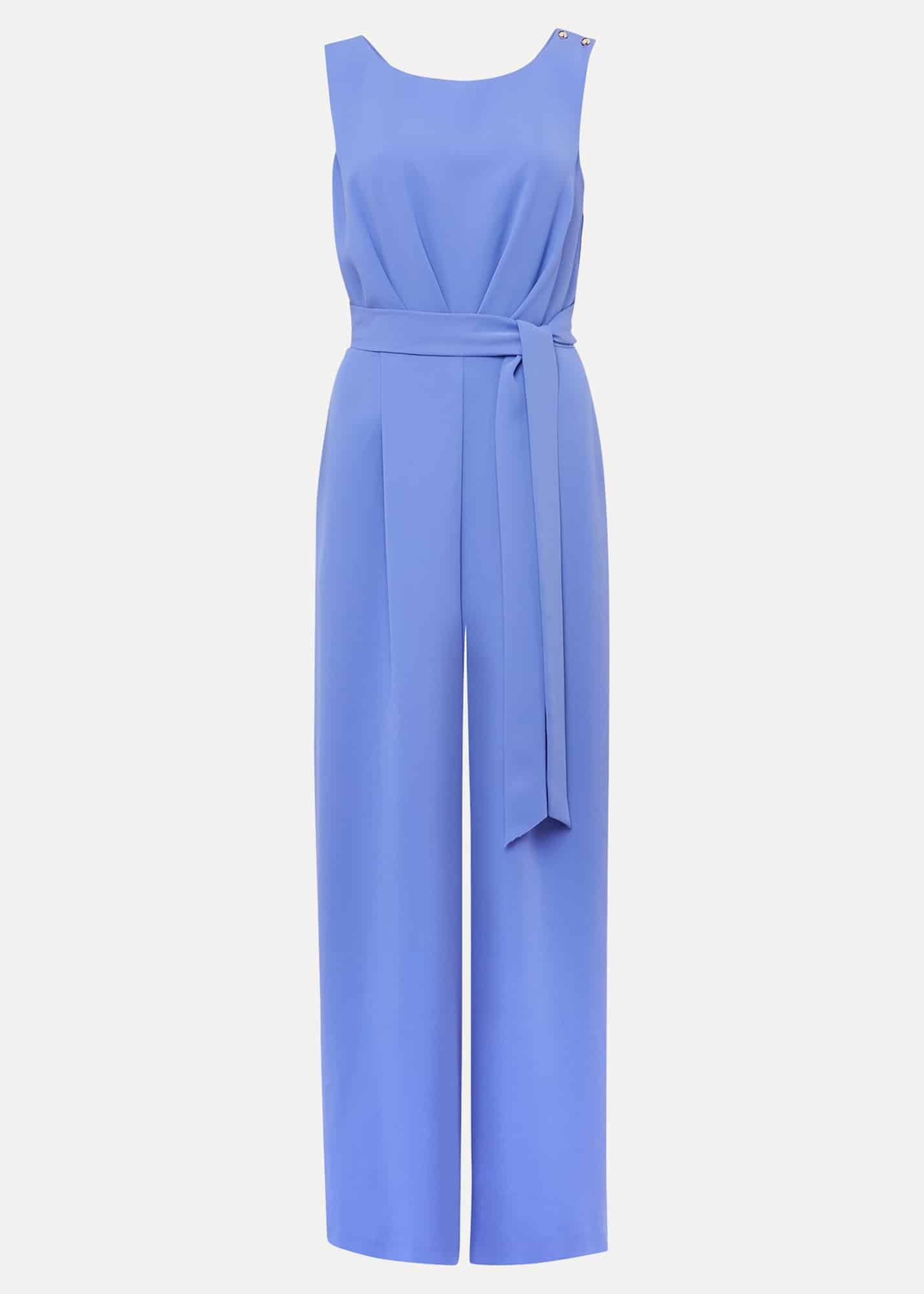 Petite Elaina Blue Wide Leg Jumpsuit