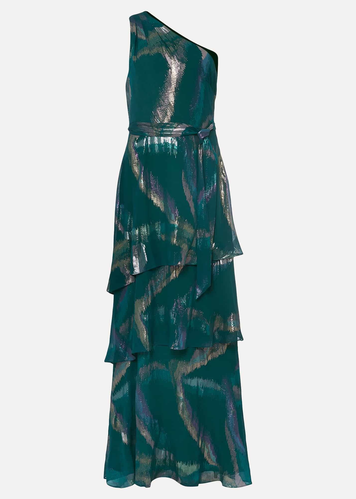 Sonia One Shoulder Silk Maxi Dress